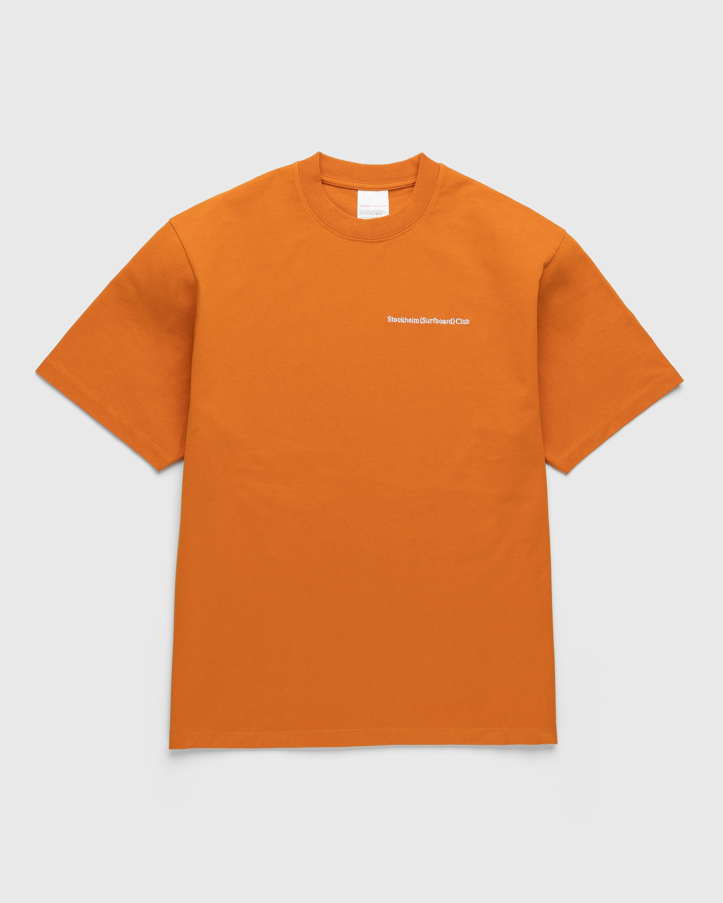 Stockholm Surfboard Club – Embroidered Logo T-Shirt Carrot Orange ...