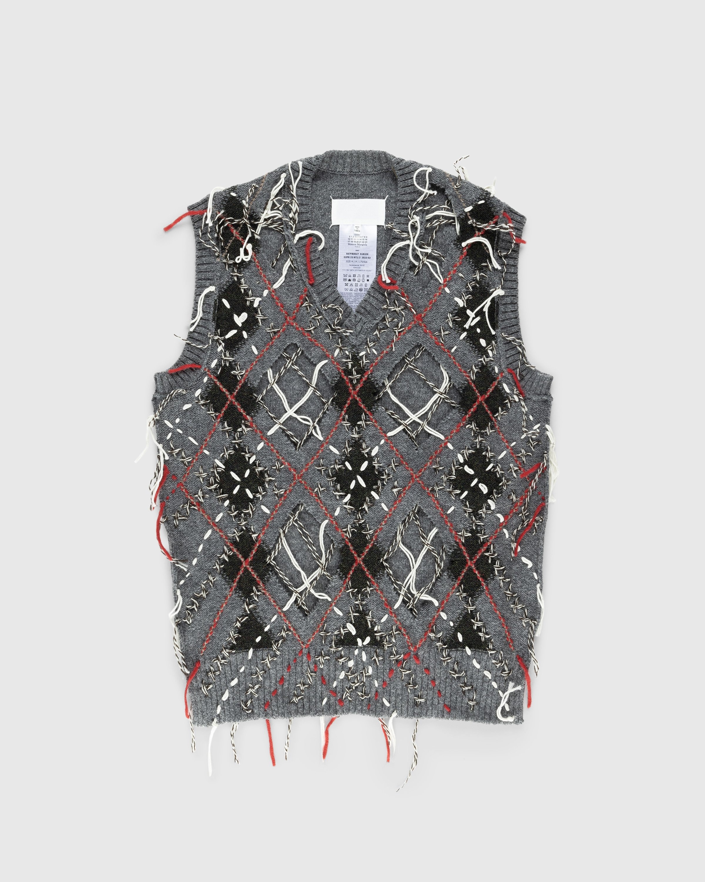 Maison Margiela – Distressed Wool Sweater Vest Multi