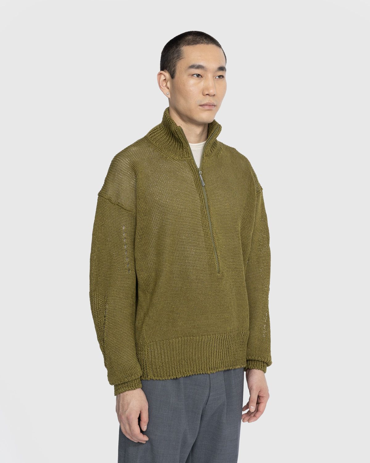 Half zip store turtleneck sweater