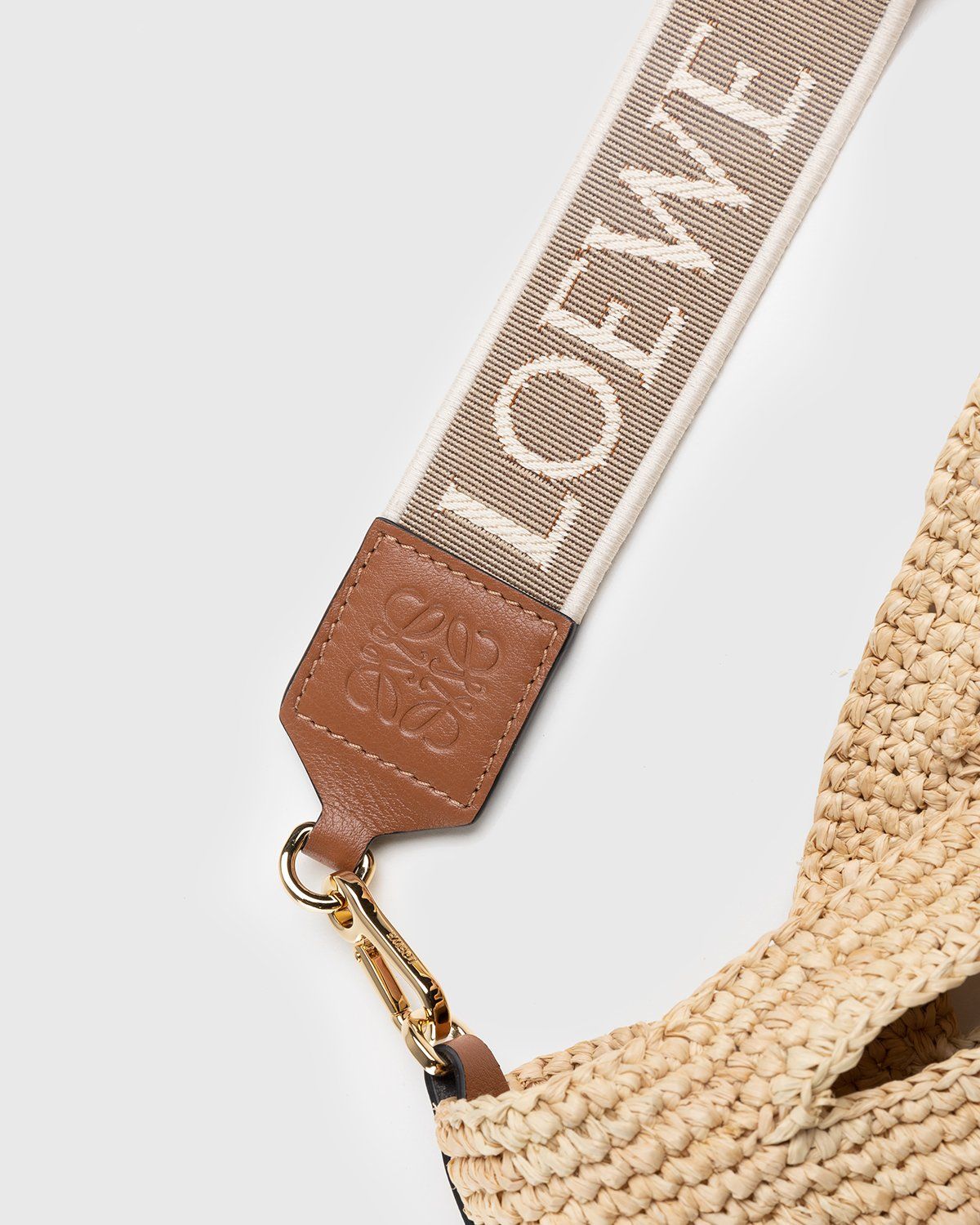 LOEWE Loewe x Paula's Ibiza Slit raffia and leather cross-body tote bag