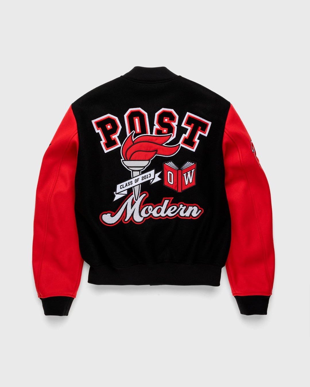 Off-White – Post-Modern Varsity Jacket Black/Red/White