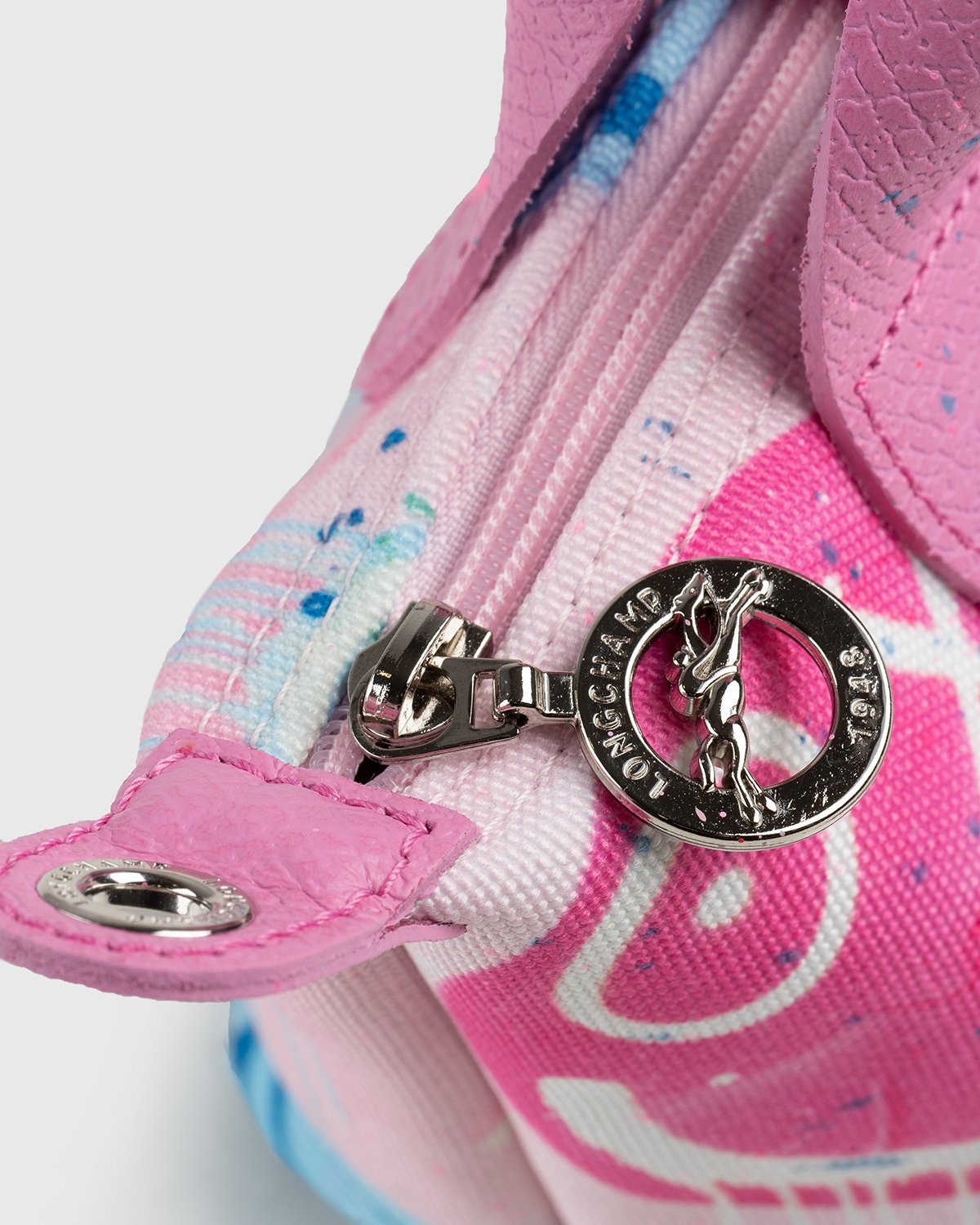 Longchamp x André Saraiva – Le Pliage André Top Handle Bag Pink