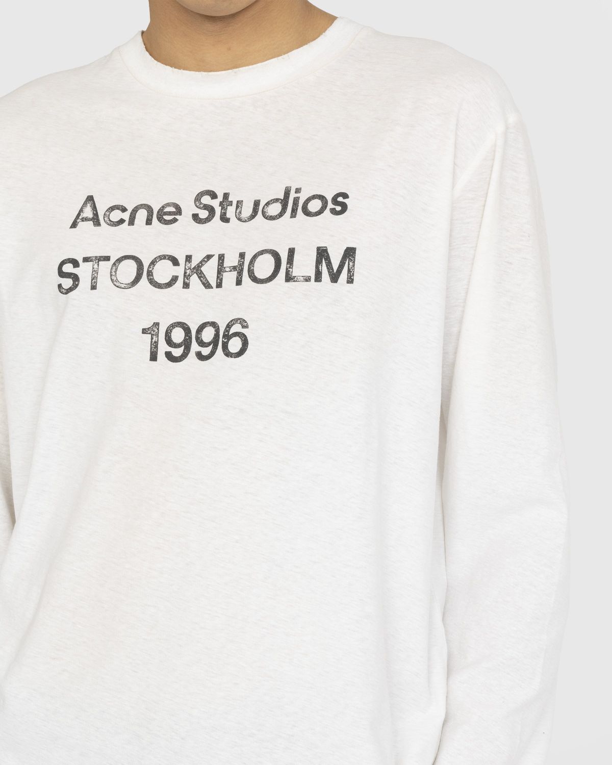Acne Studios – Logo Long-Sleeve T-Shirt Optic White | Highsnobiety 