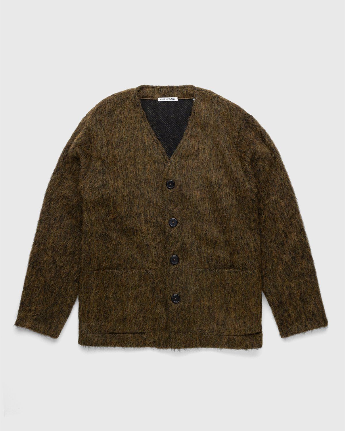 OUR LEGACY CARDIGAN OLIVE MOHAIR 46