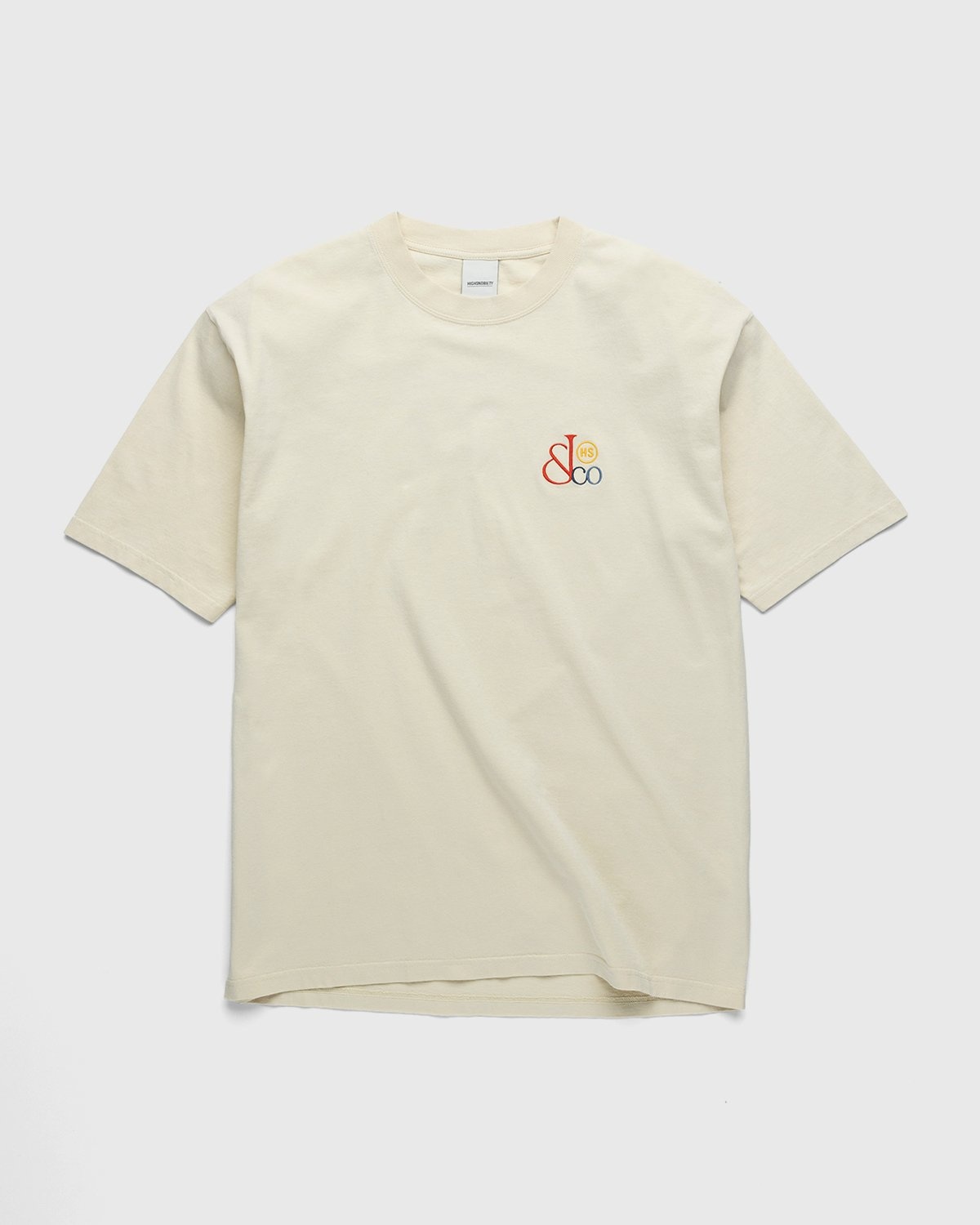 Jacob & Co. x Highsnobiety – Heavy Logo T-Shirt Beige | Highsnobiety Shop