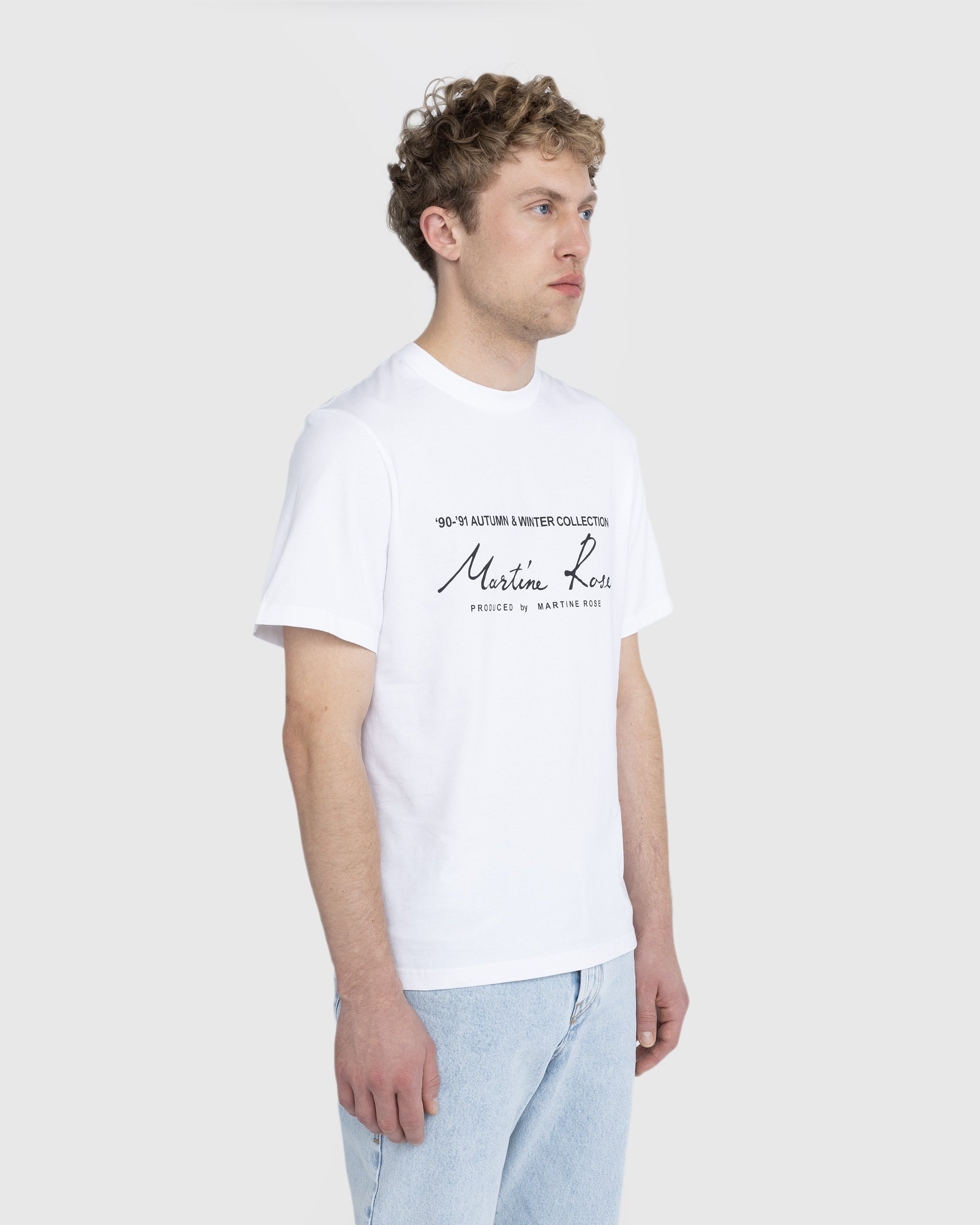 Martine Rose: White Graphic T-Shirt