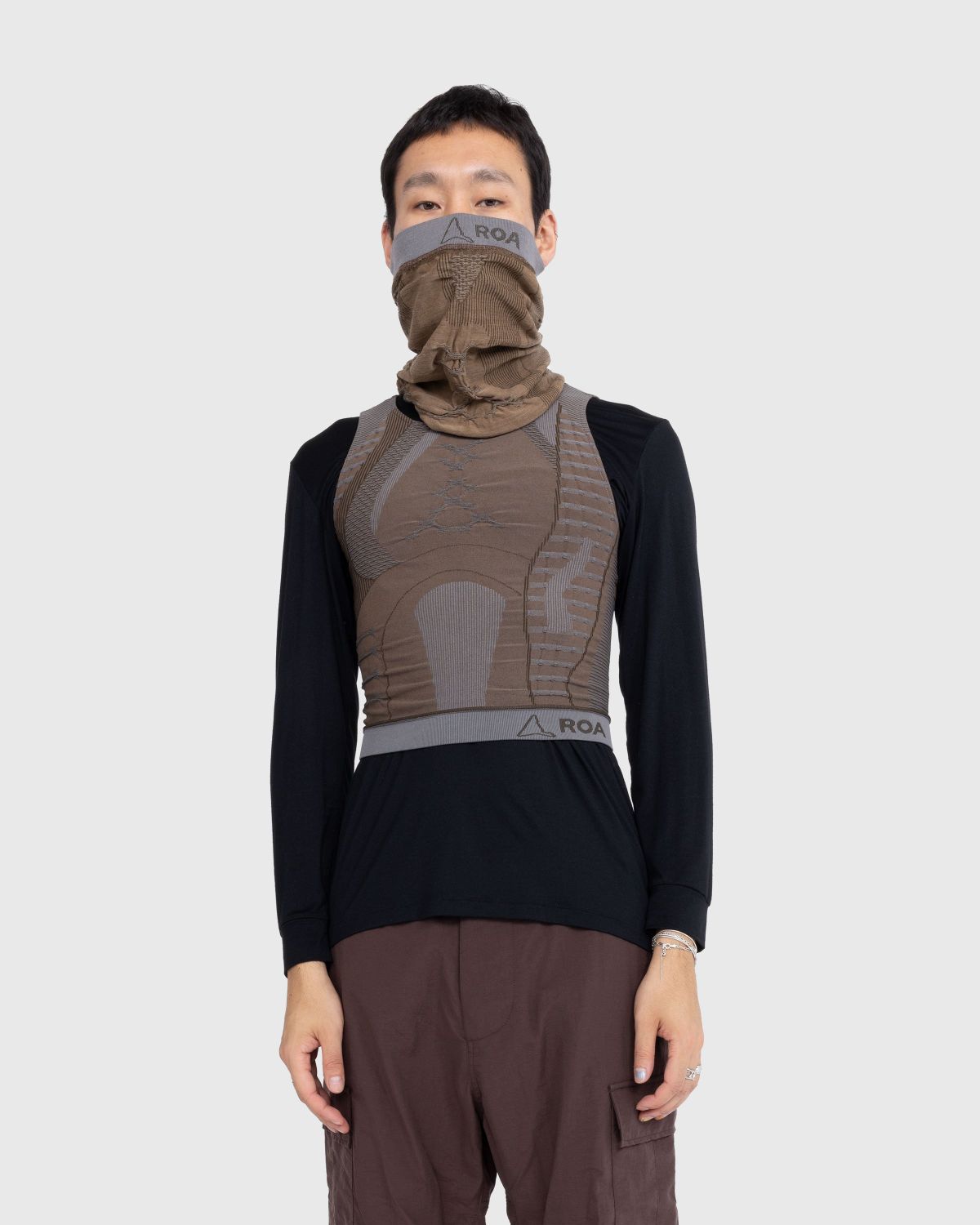 ROA – 3D Knit Top Brown/Grey | Highsnobiety Shop