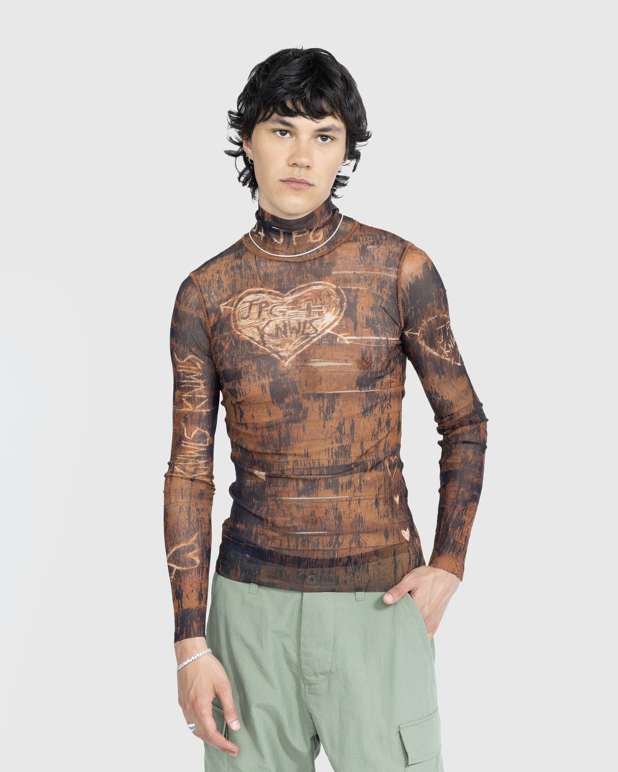 Jean Paul Gaultier Tattoo-print Long-sleeved Top