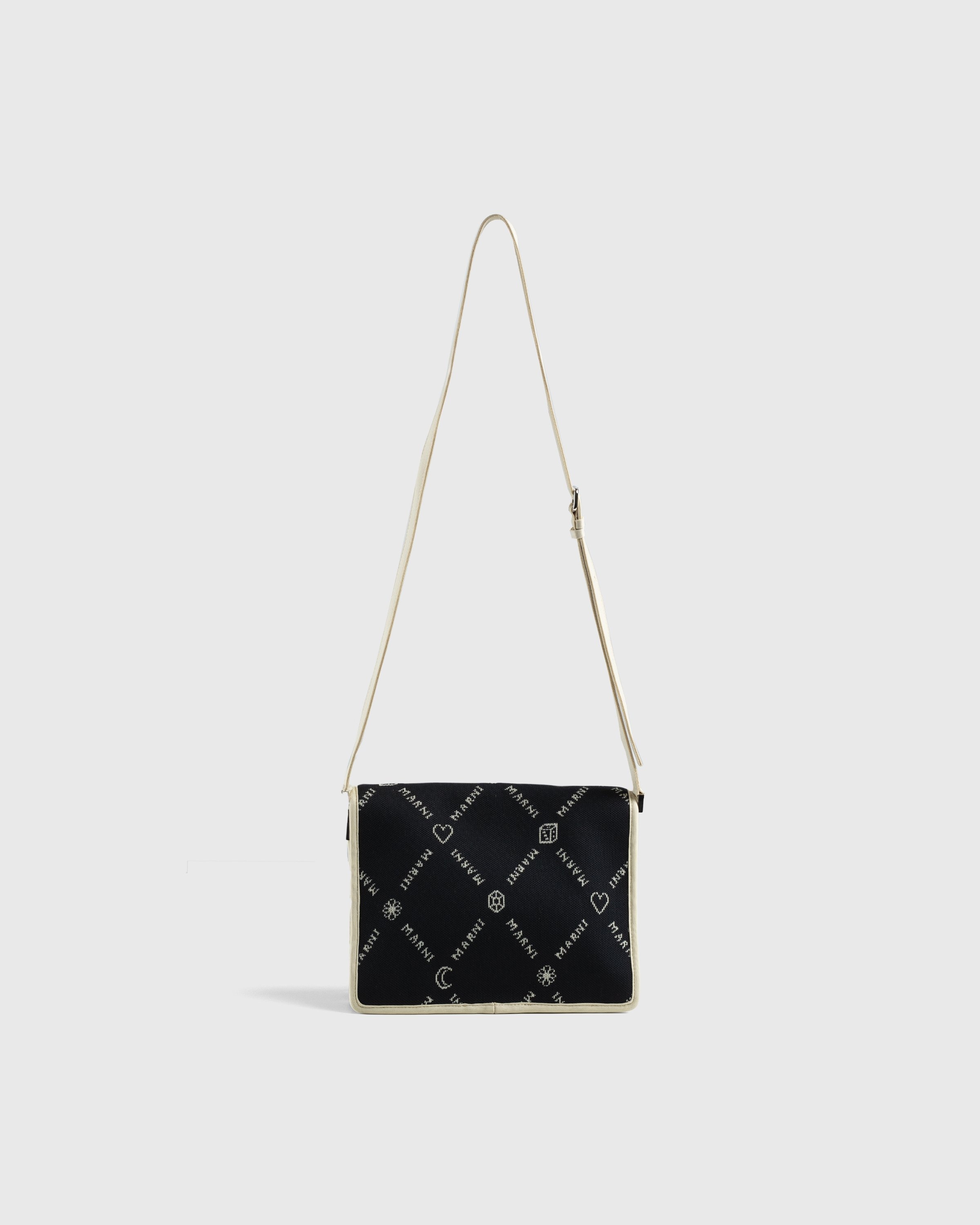 Marni Large Soft Trunk Smooth Leather Bag in Black
