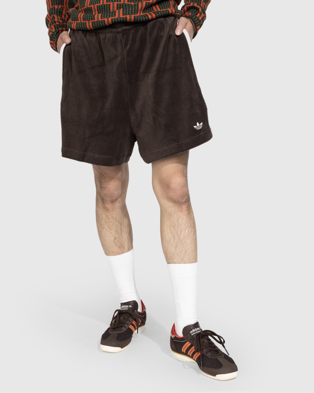 Menagerry nieuws Bakken Adidas x Wales Bonner – Cotton Blend Shorts Dark Brown | Highsnobiety Shop