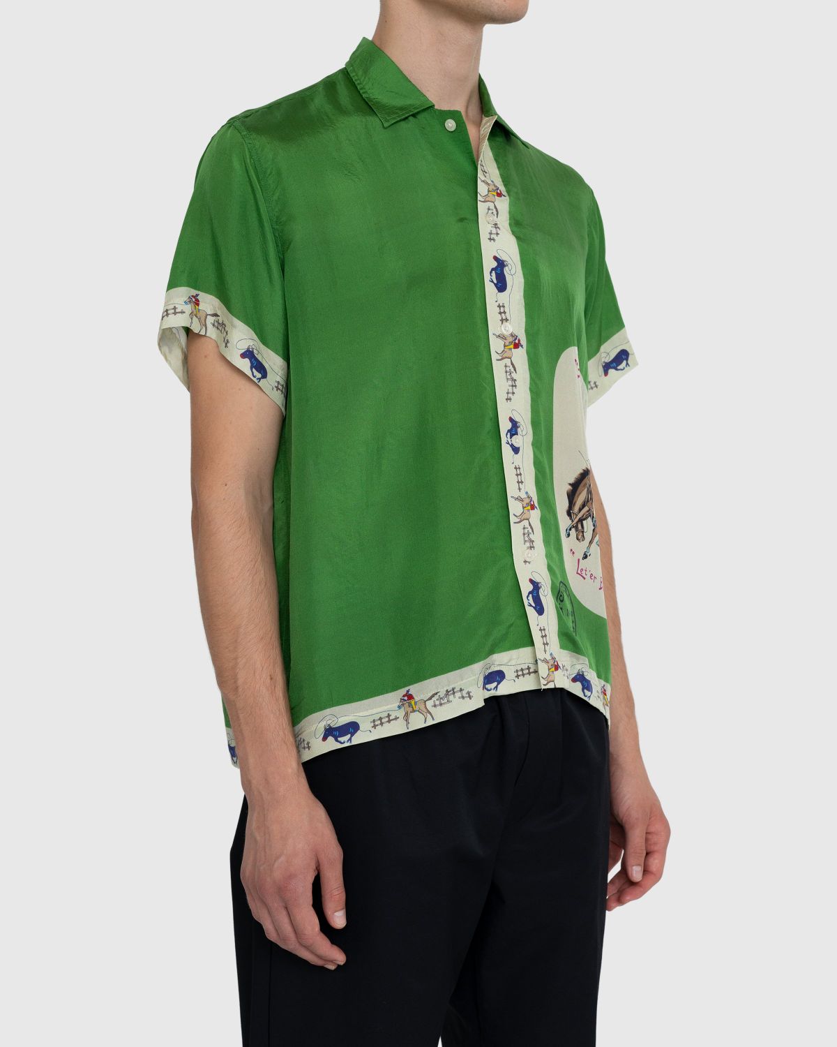 GARDEN EMBROIDERED SHIRT - GREEN