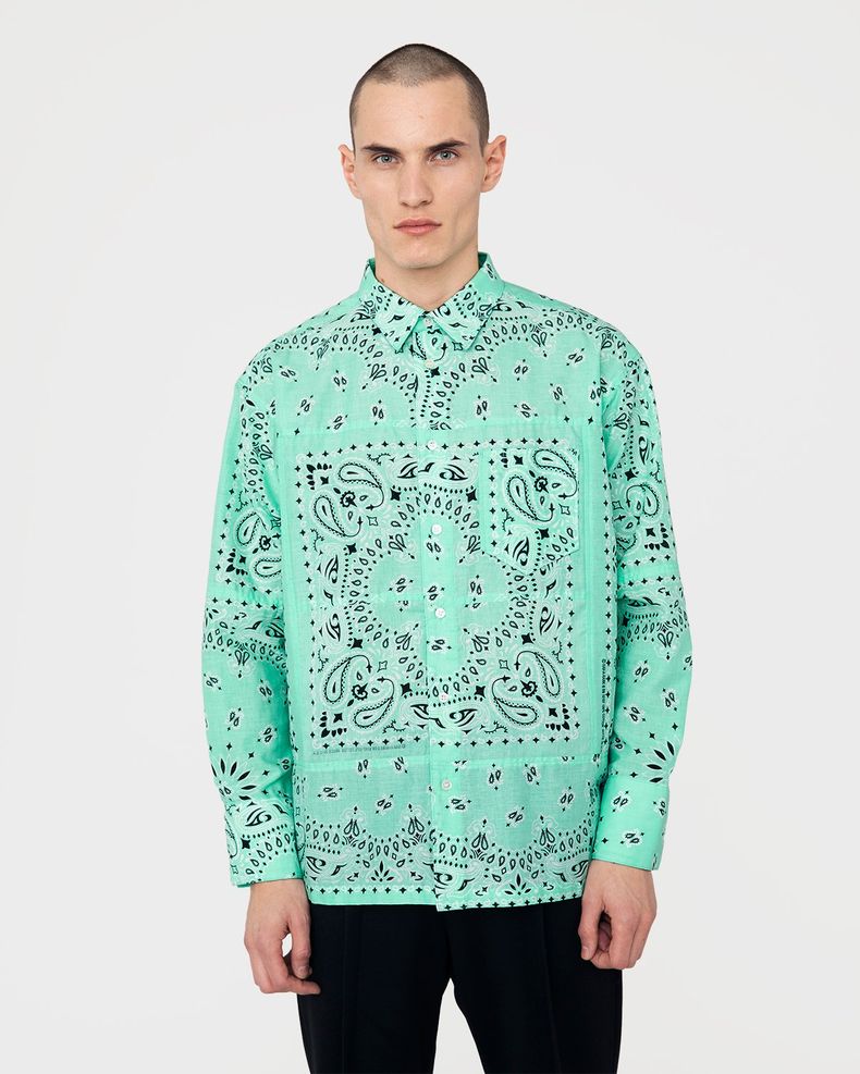 Miyagihidetaka – Bandana Shirt Mint | Highsnobiety Shop