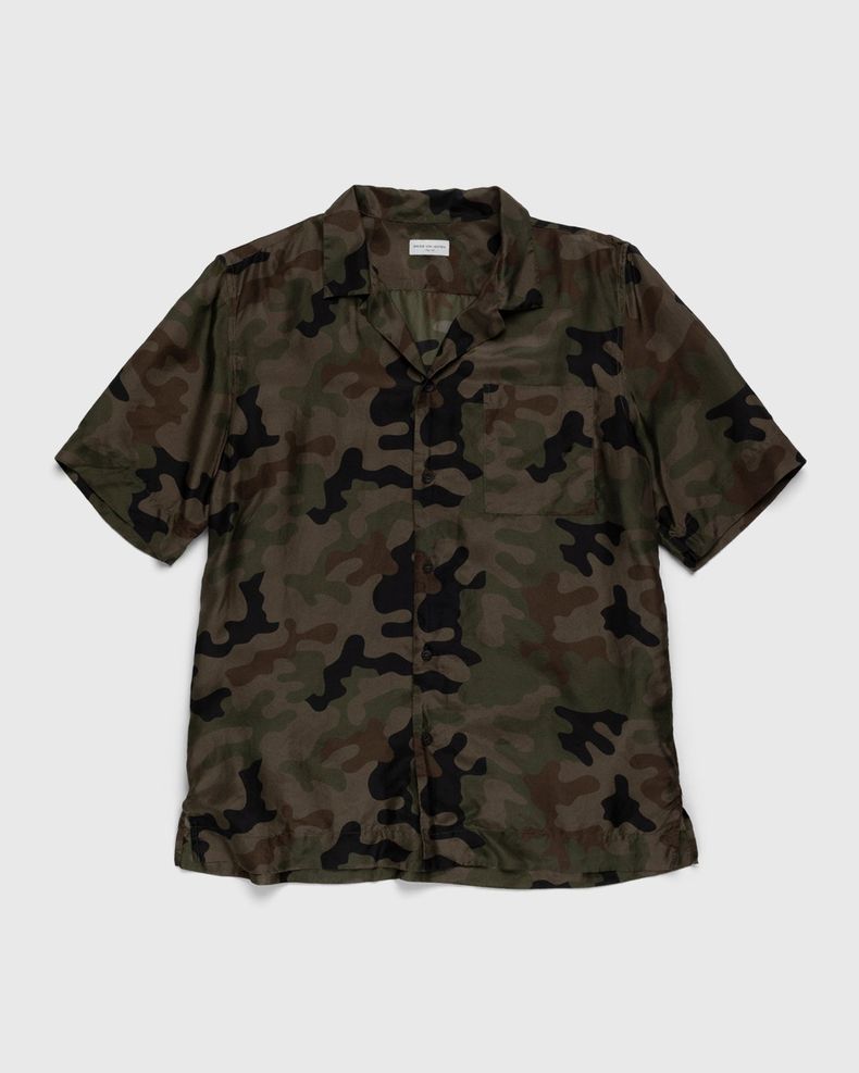 Dries van Noten – Carltone Silk Shirt Camouflage | Highsnobiety Shop