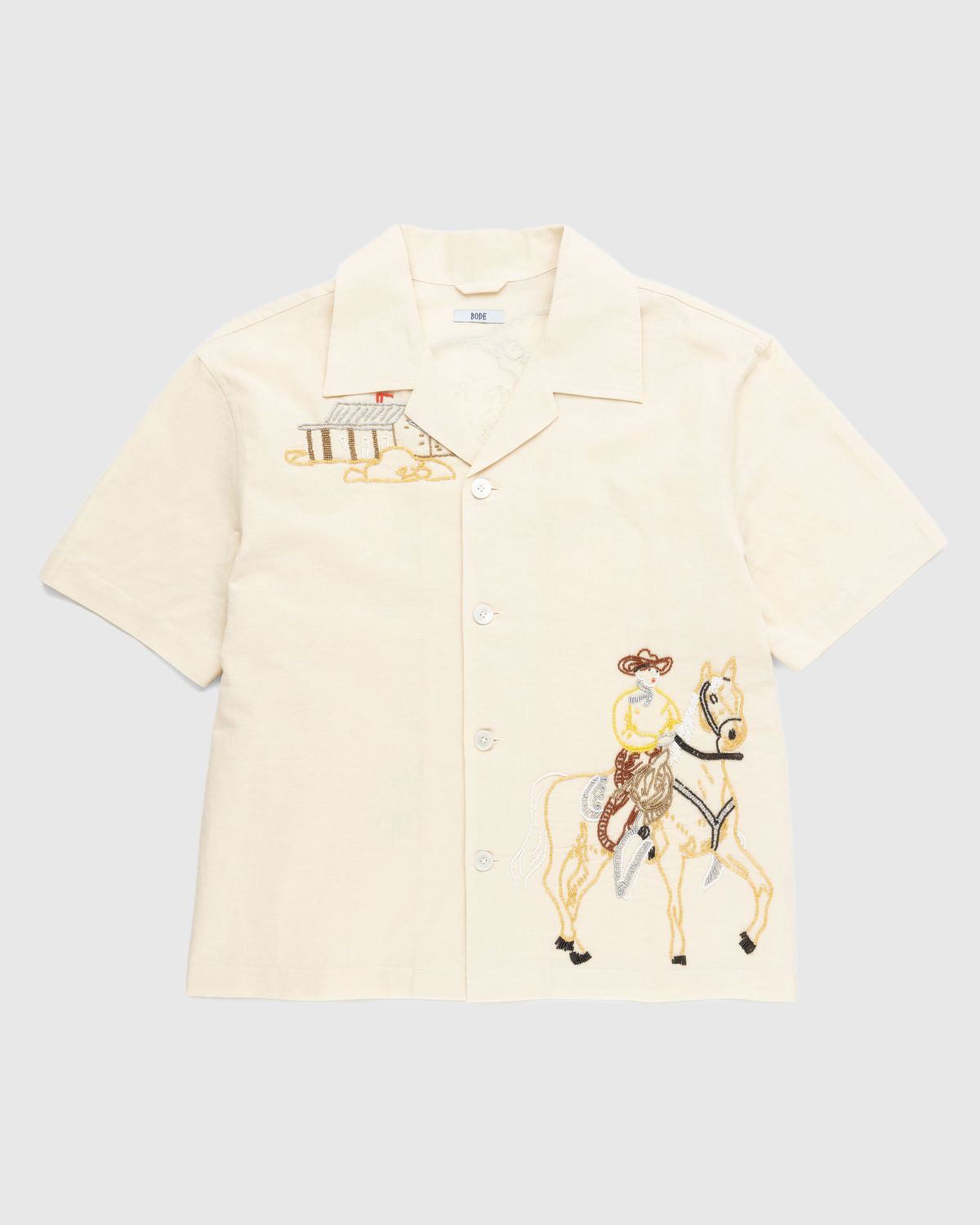 Bode – Beaded Buckaroo Shortsleeve Shirt | Highsnobiety Shop