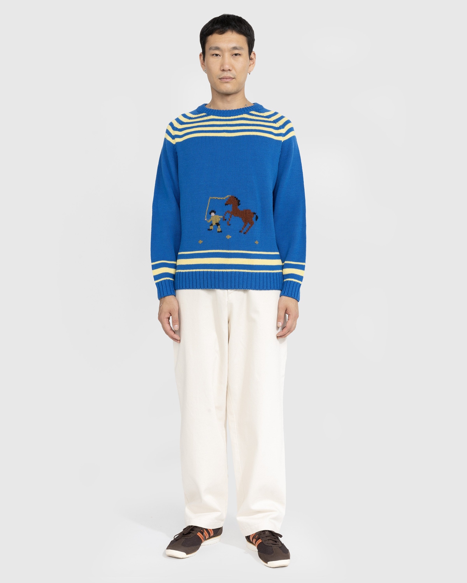 Bode – Pony Lasso Sweater Blue/Multi | Highsnobiety Shop