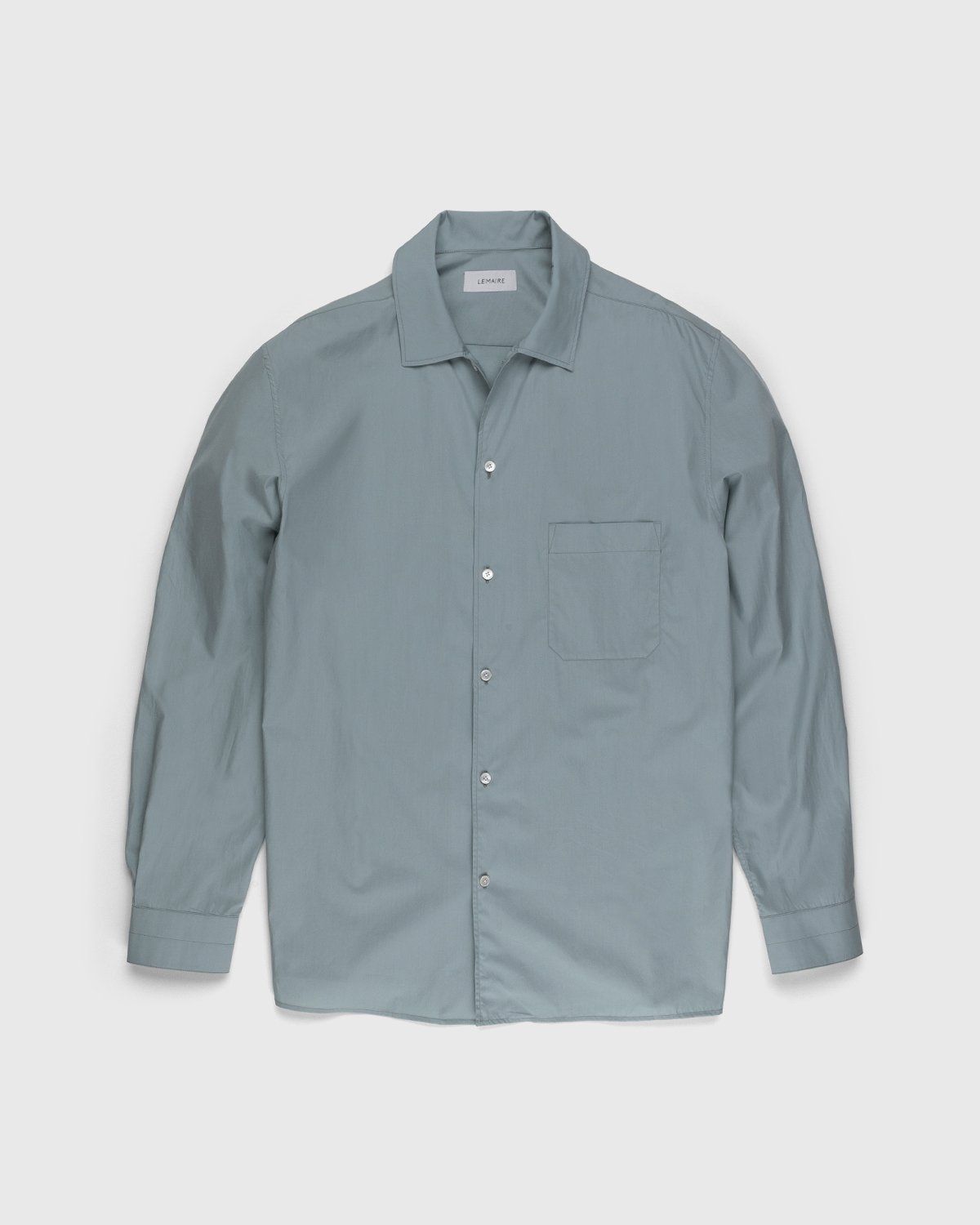 Lemaire – Convertible Collar Long Sleeve Shirt Light Blue