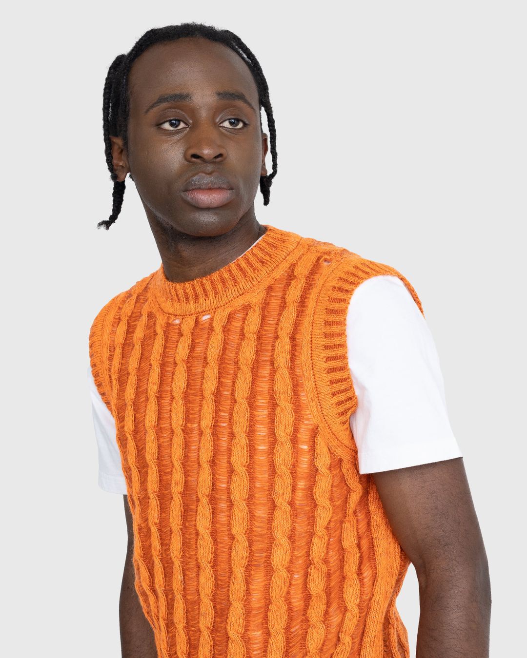 AGR – Creative Cable Mohair Vest | Highsnobiety Shop