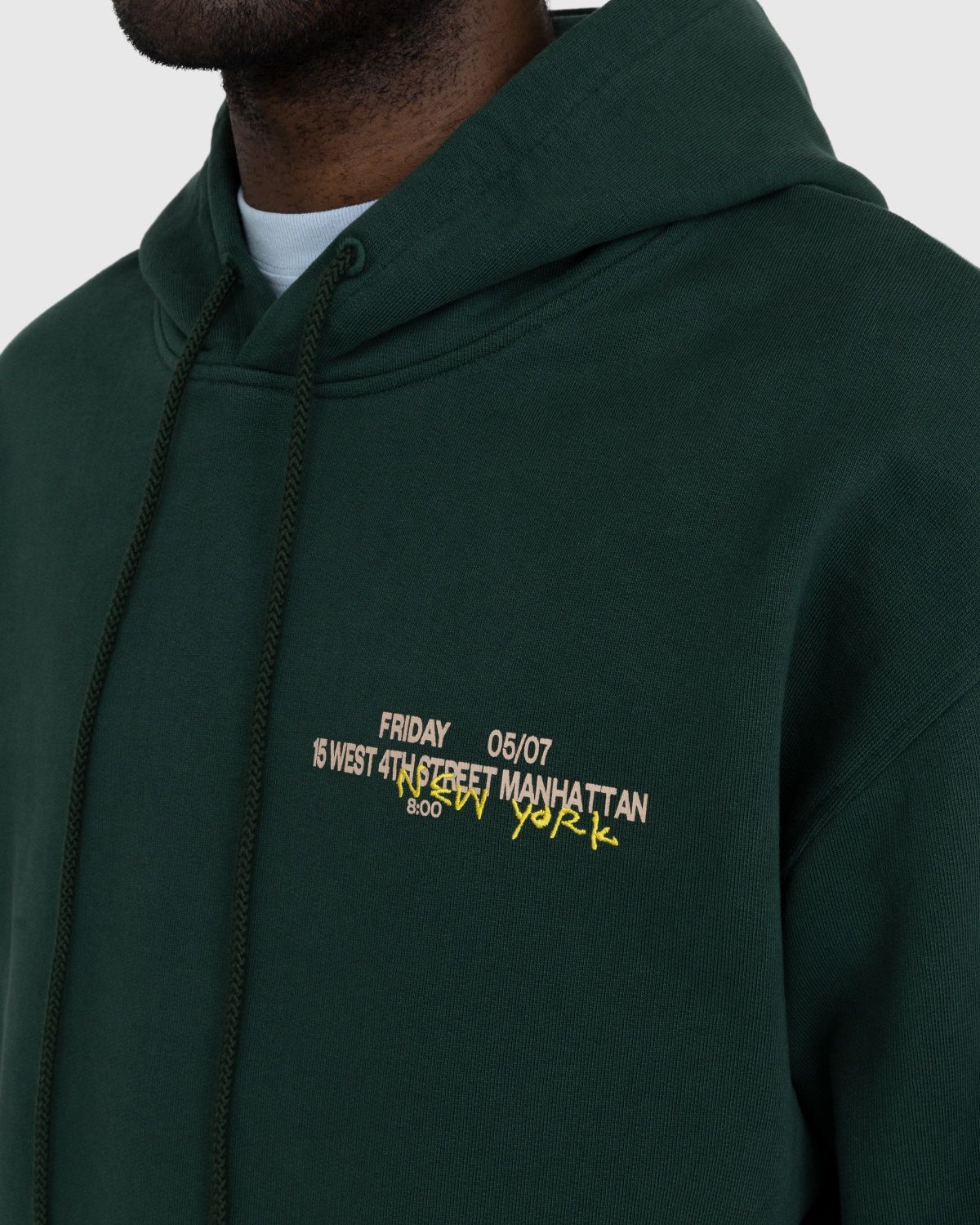 Highsnobiety – New York Line Hoodie Dark Green