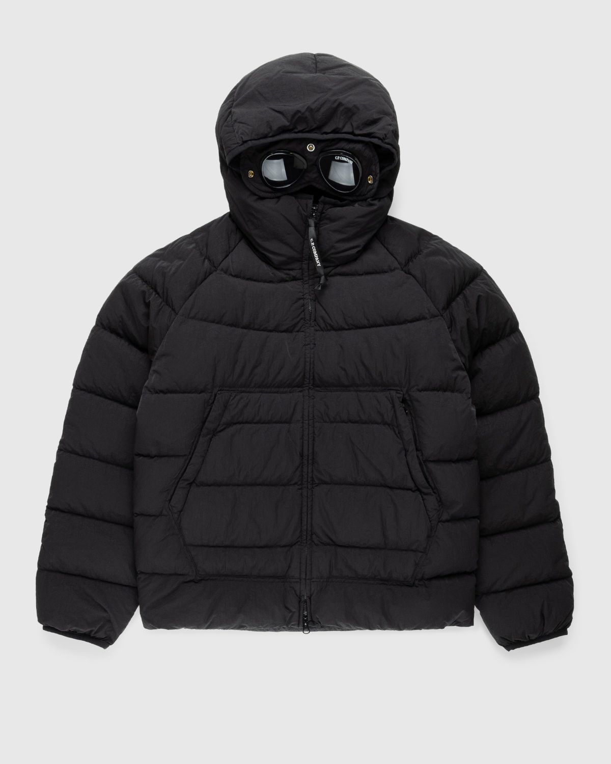 C.P. Company Chrome-R lens-detail hooded jacket - Black