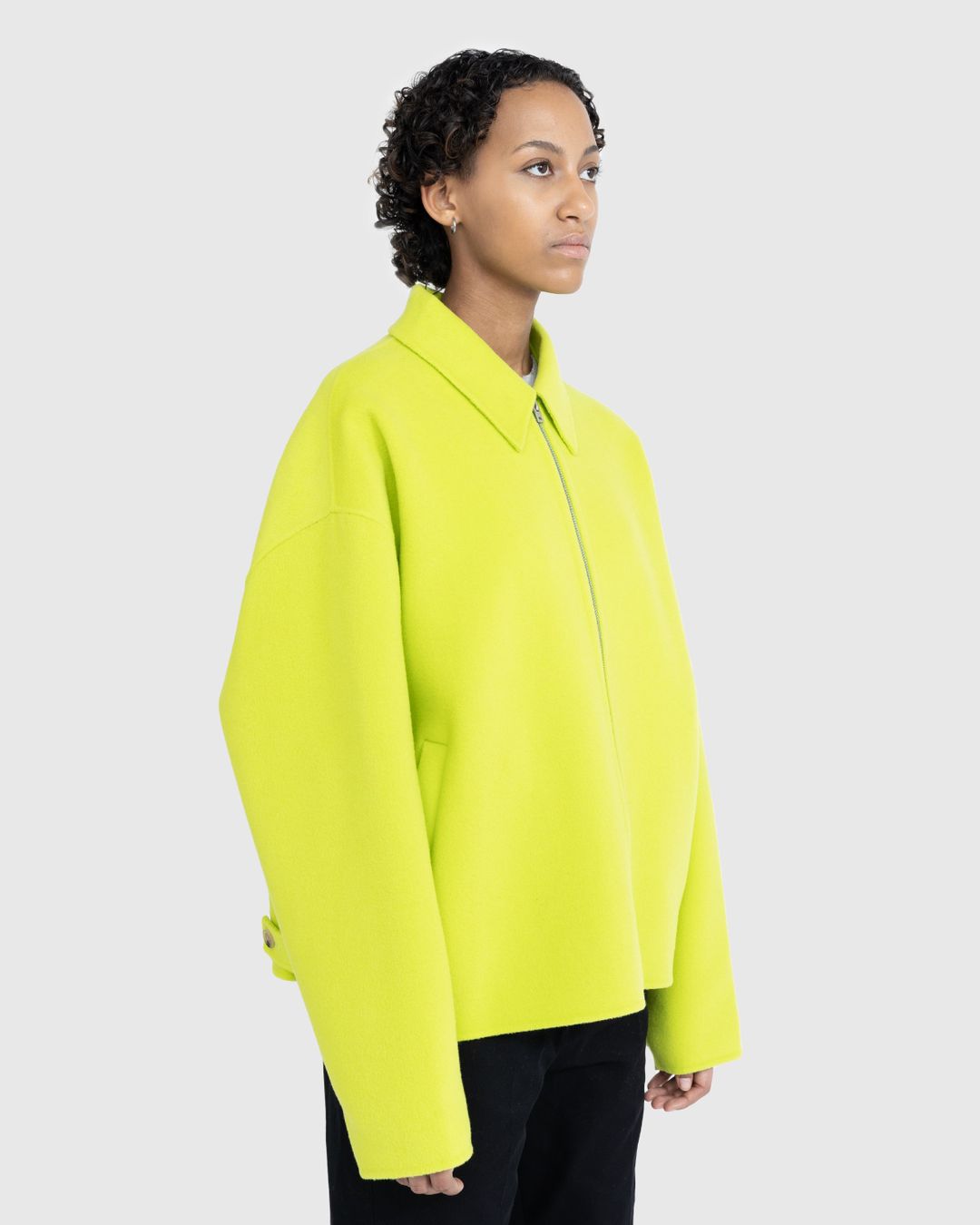 Acne Studios – Wool Zipper Jacket Lime Green | Highsnobiety Shop