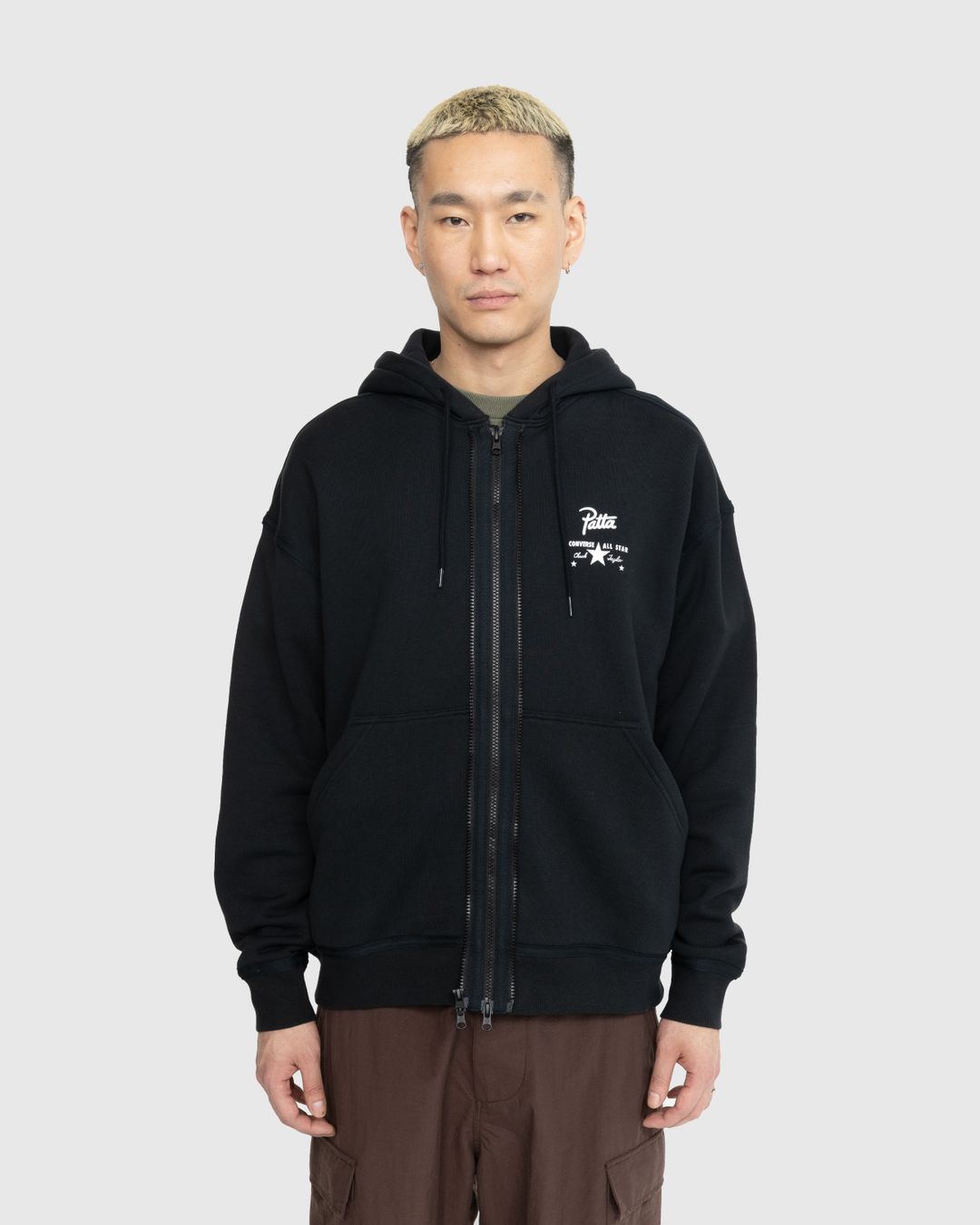 Patta x Converse – Utility Fleece Hoodie Black | Highsnobiety Shop