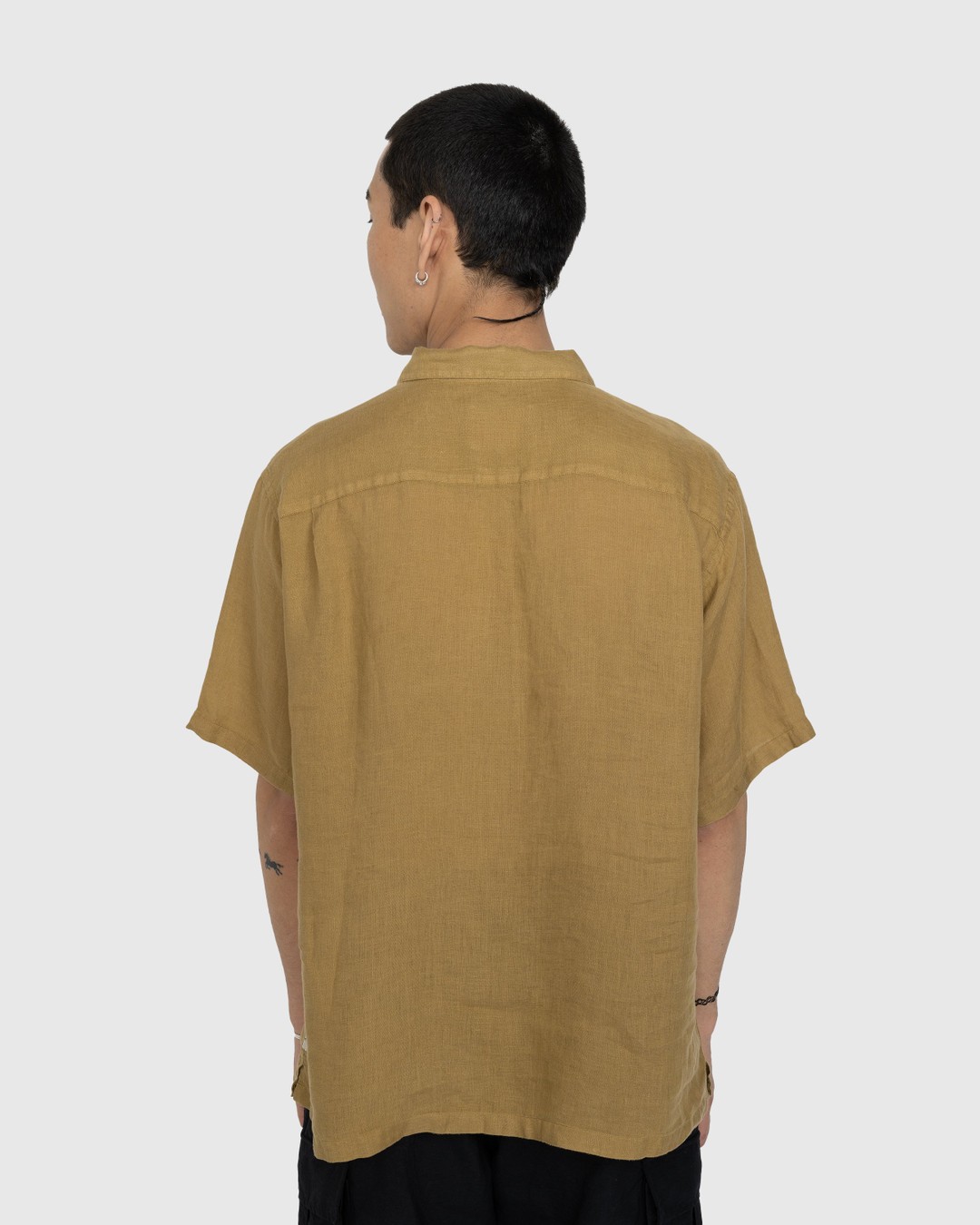 Highsnobiety – Linen Short-Sleeve Shirt Brown