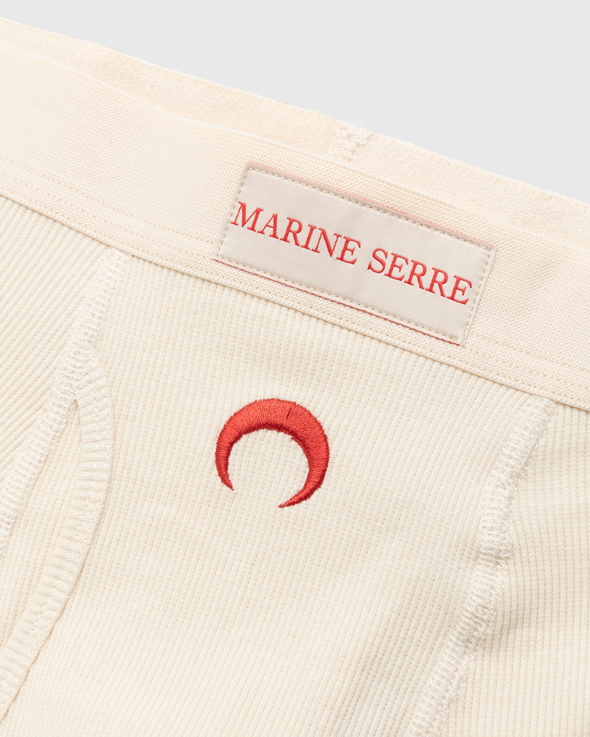 Marine Serre - Ribbed Cotton Boxers White