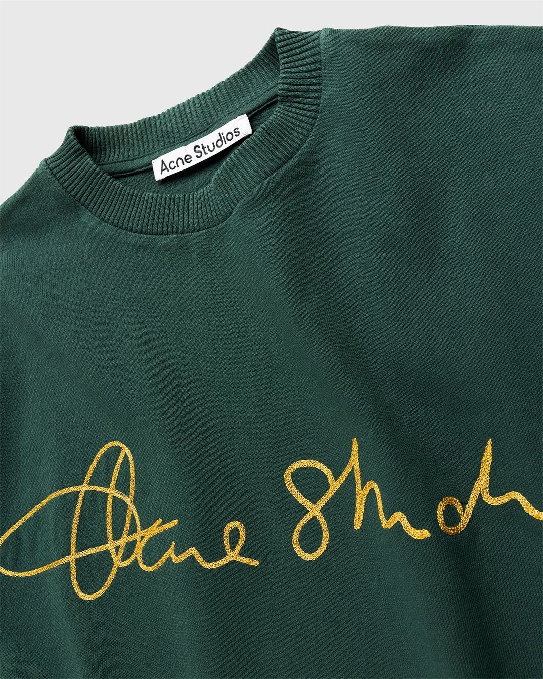 Acne Studios – Cotton Logo T-Shirt Deep Green | Highsnobiety Shop