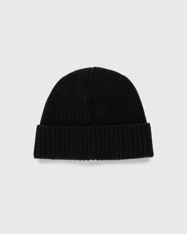 Stone Island – Ribbed Wool Beanie Black | Highsnobiety Shop