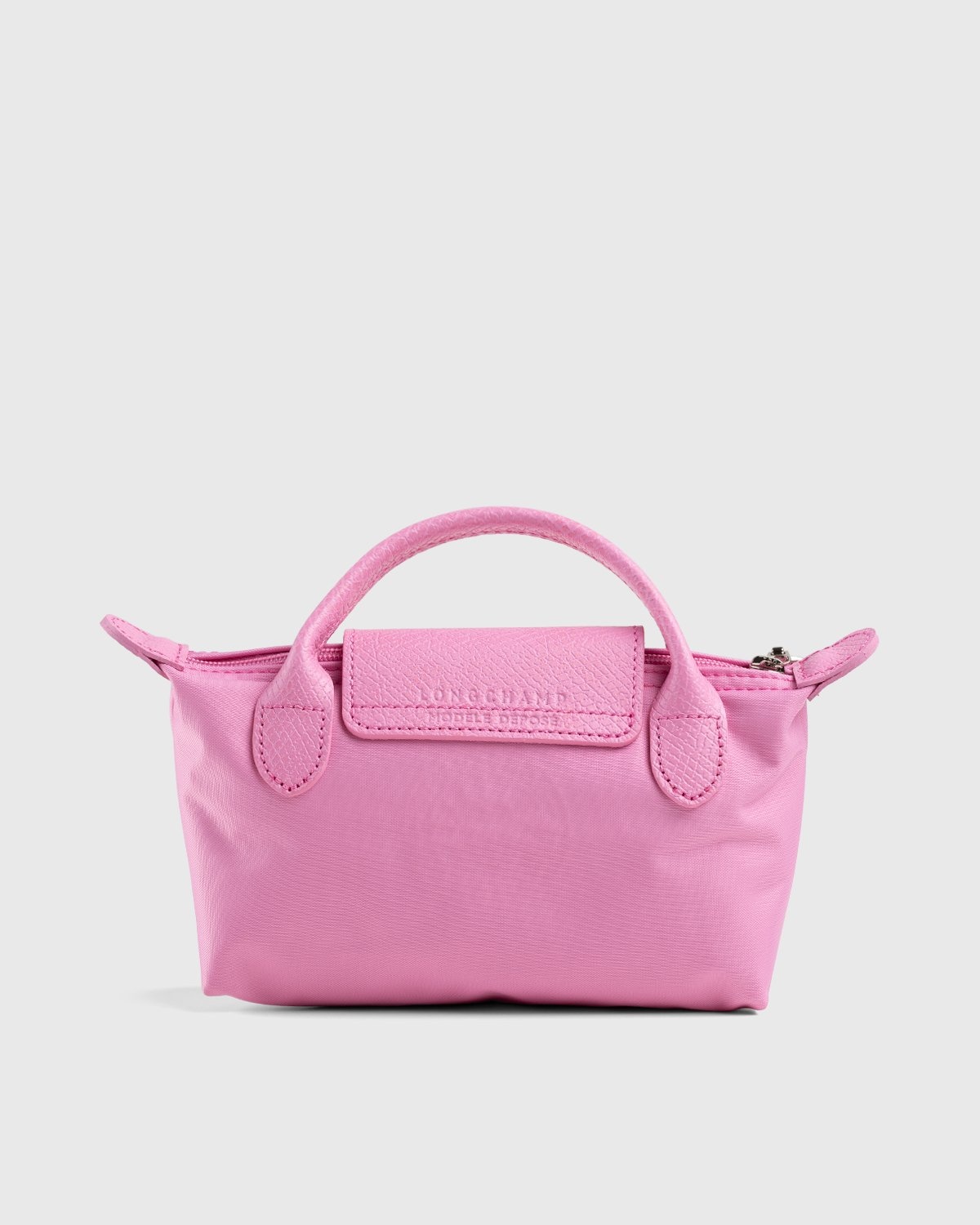Longchamp Extra Small Le Pliage Leather Crossbody Bag in Pink