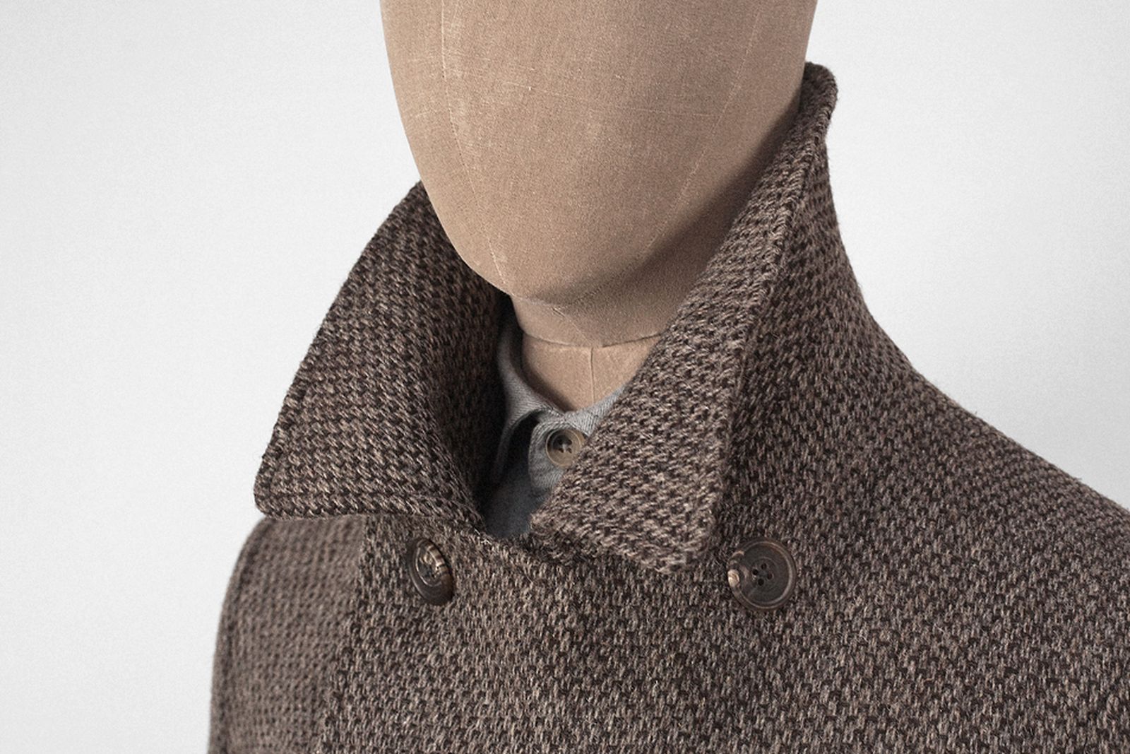 S.E.H Kelly Tobacco Brown Tweed Peacoat • Selectism