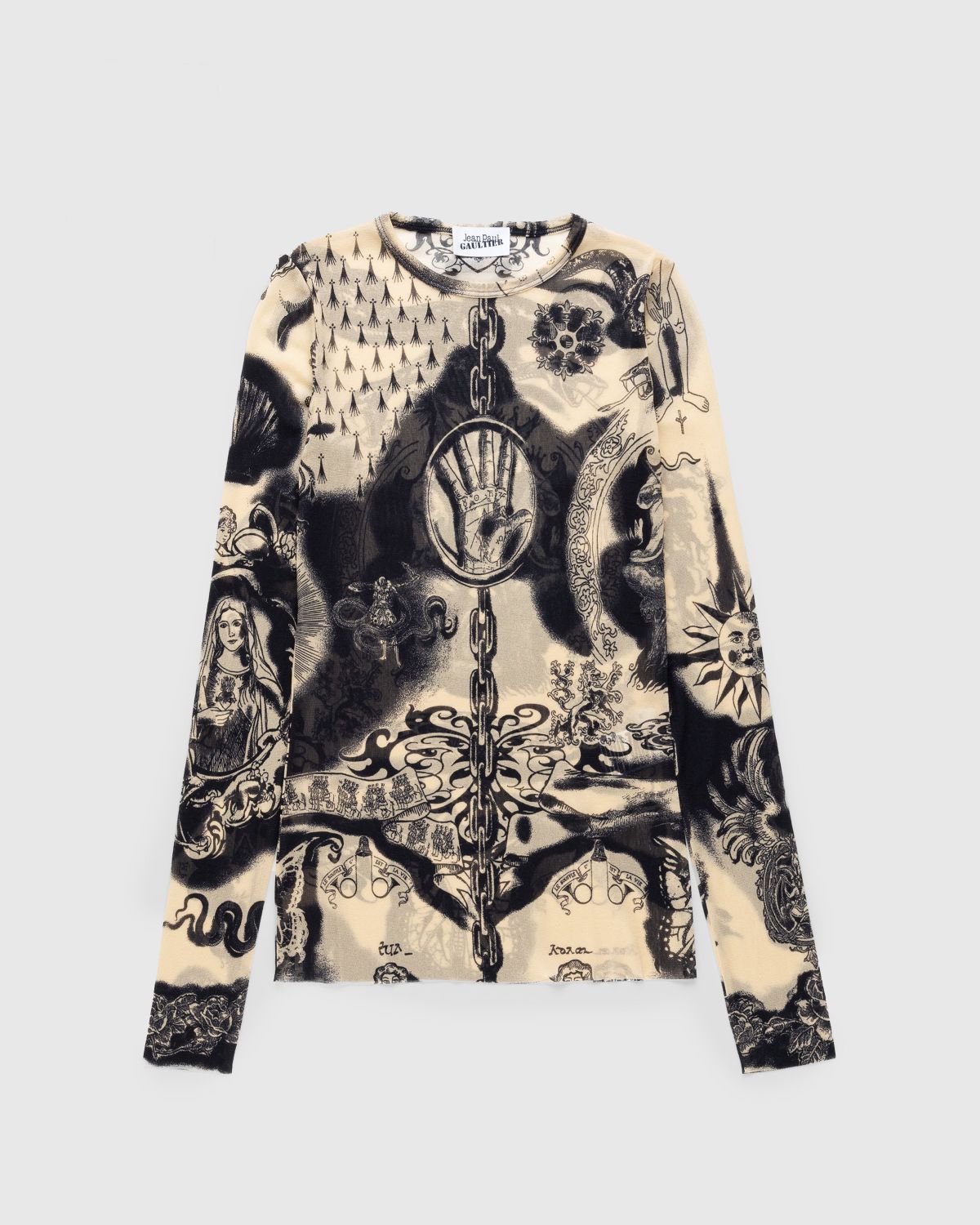 Jean Paul Gaultier – Heraldry Tattoo Top Beige/Navy | Highsnobiety Shop