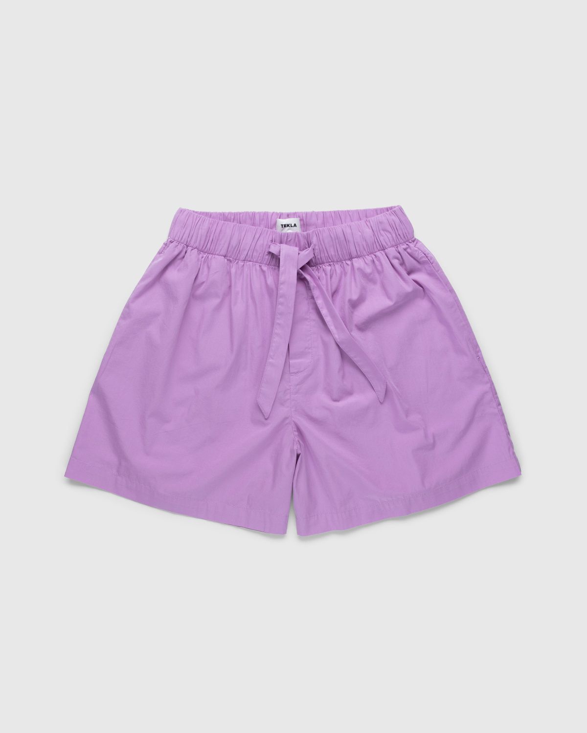 Tekla – Cotton Poplin Pyjamas Shorts Purple Pink | Highsnobiety Shop