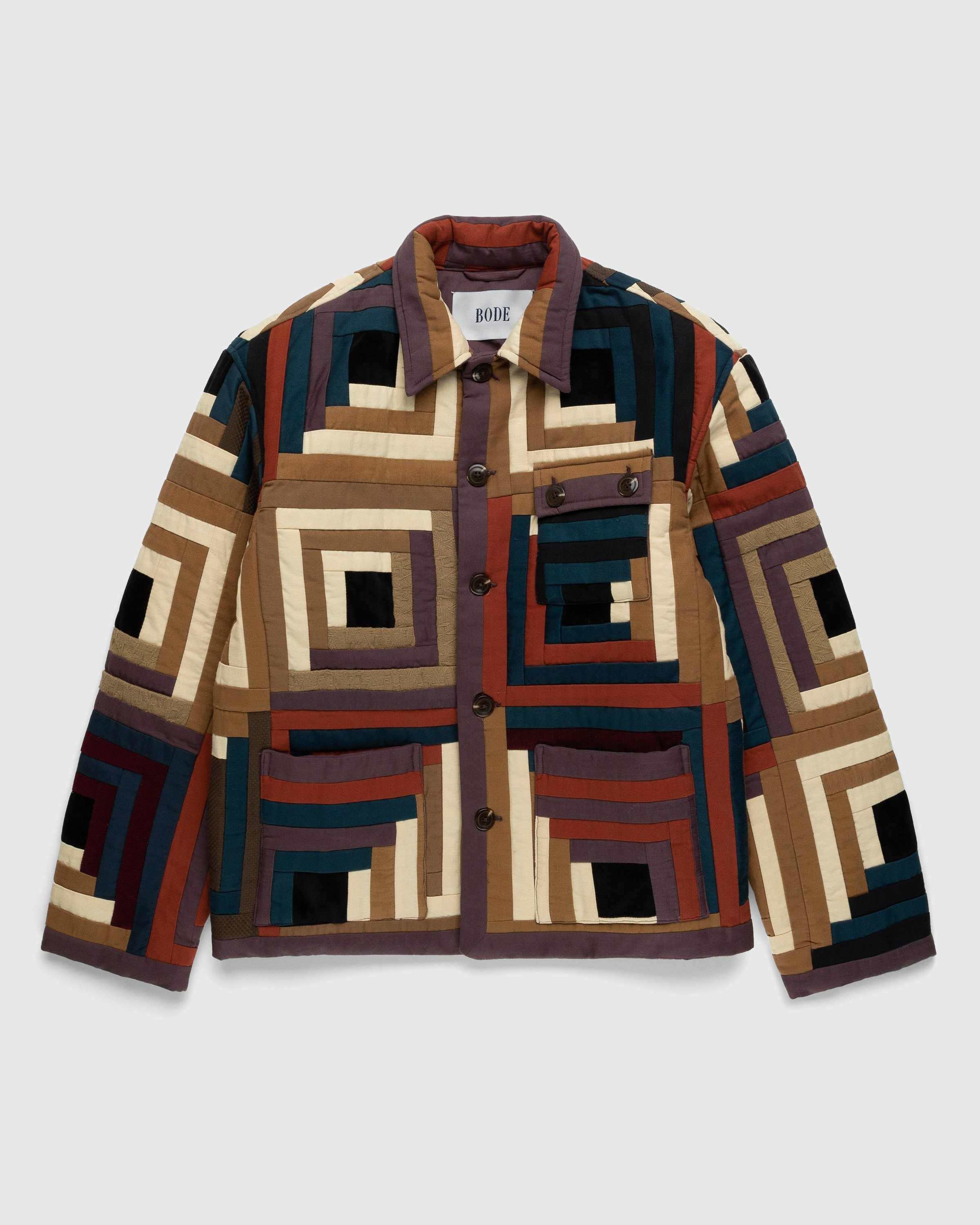 Bode – Log Cabin Quilted Workwear Jacket Multi | Highsnobiety Shop