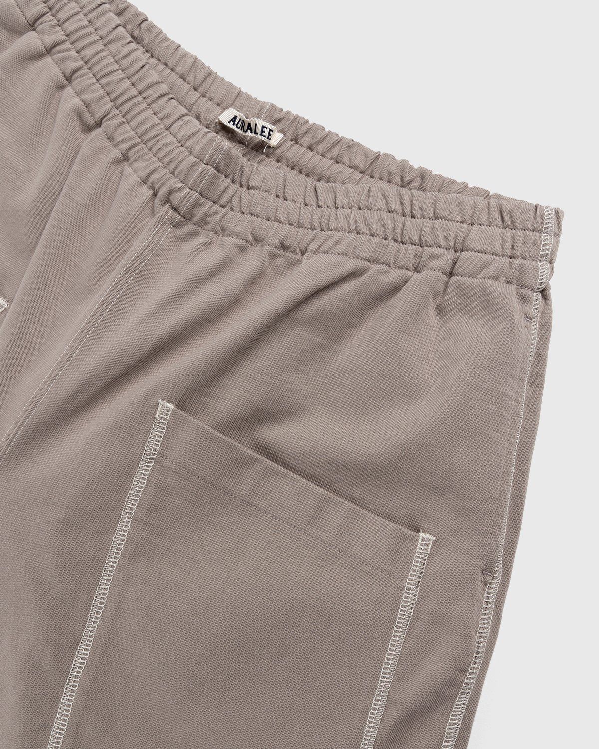 Auralee – High Density Cotton Jersey Shorts Grey Beige