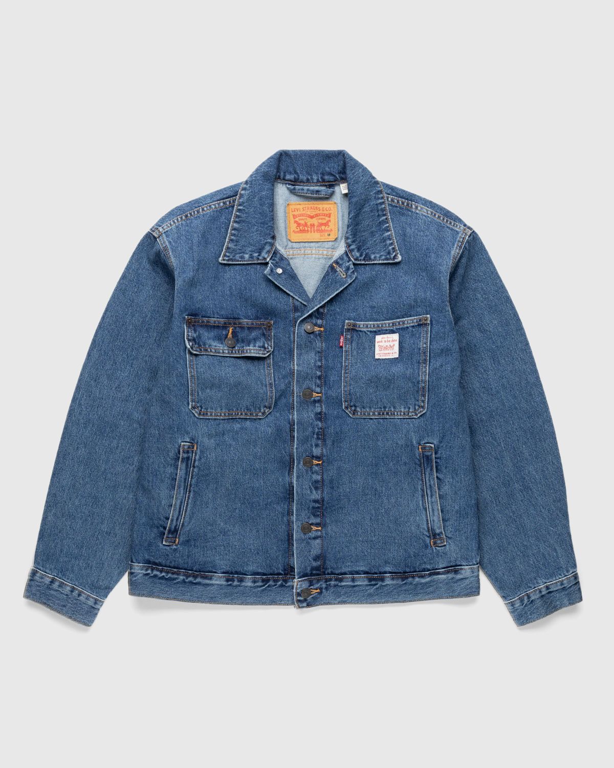 | Trucker Levi\'s Highsnobiety Medium Shop Jacket Indigo Sunrise –