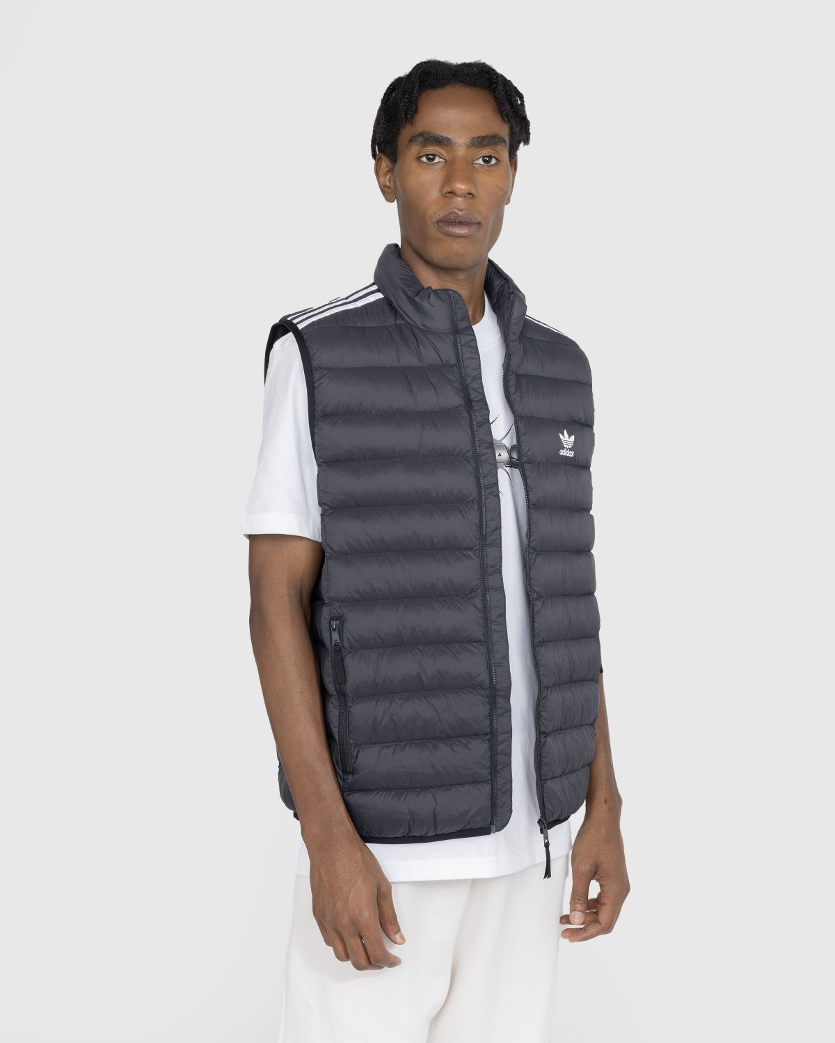 Adidas – Padded Vest Black/White | Shop Highsnobiety