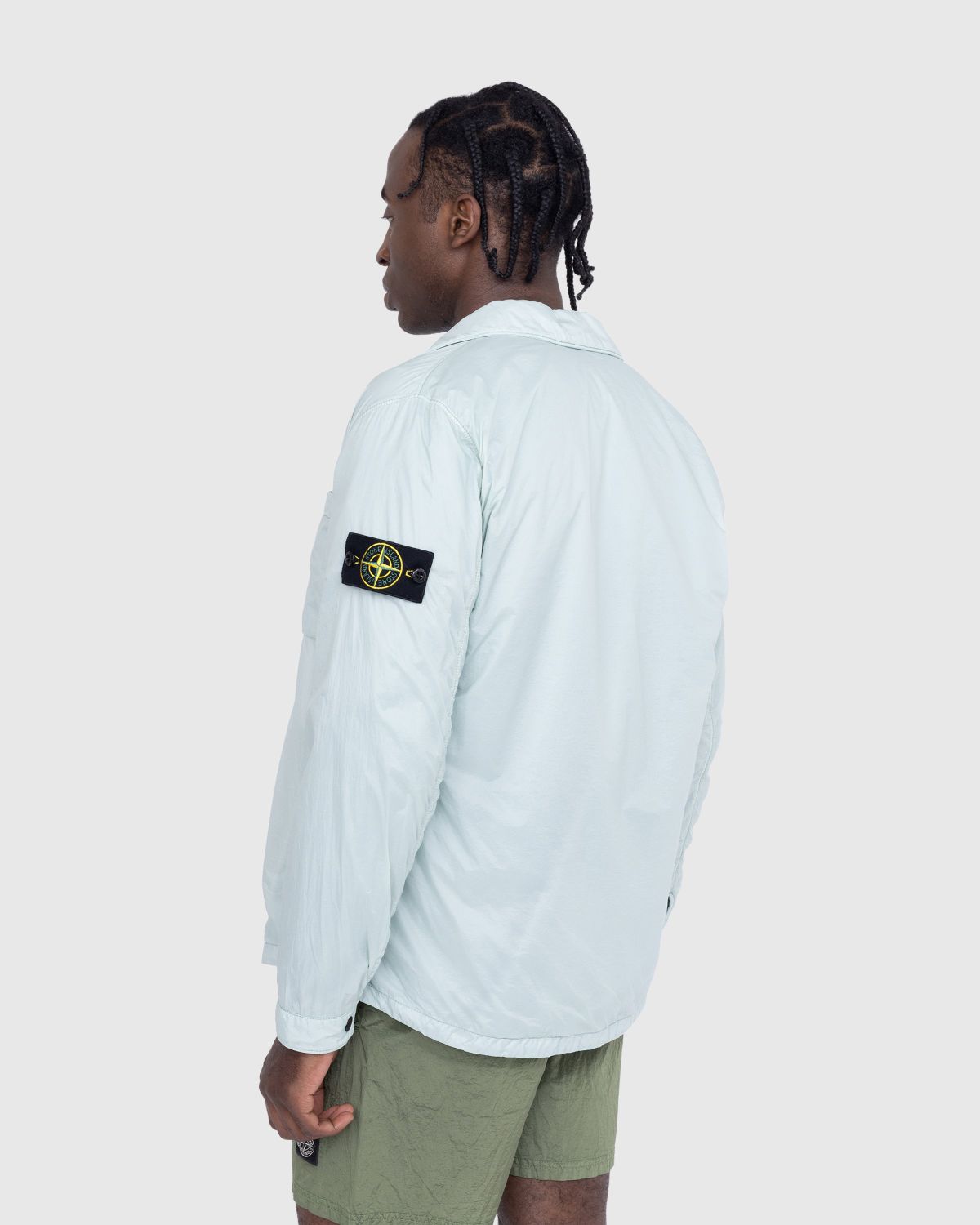 Stone island sky store blue overshirt