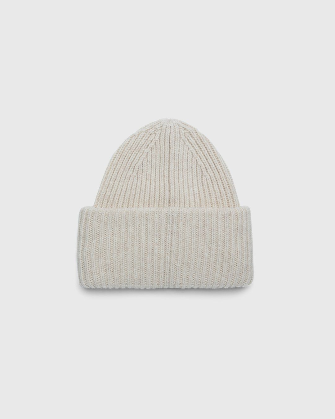 Acne Studios – Knit Face Patch Beanie Oatmeal Melange | Highsnobiety Shop