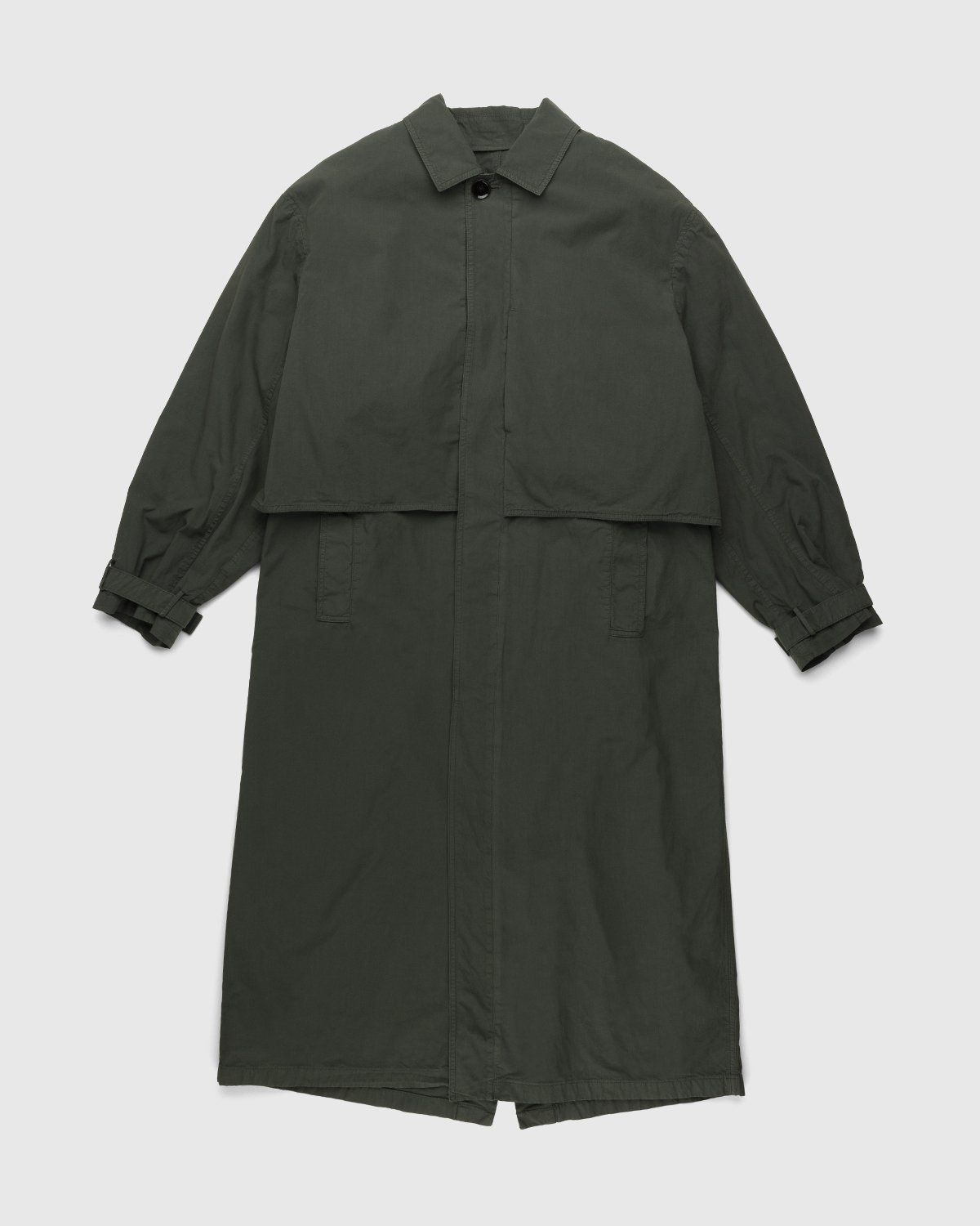 Lemaire – Water Repellent Storm Flap Coat Deep Forest