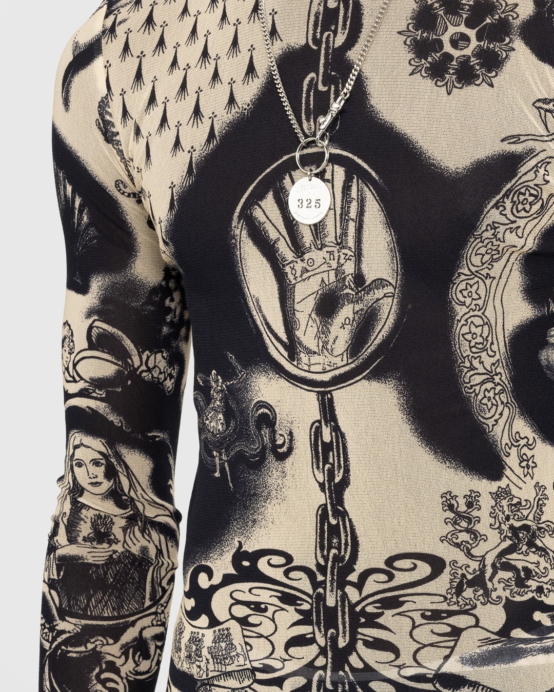 Jean Paul Gaultier Tattoo-print Long-sleeved Top