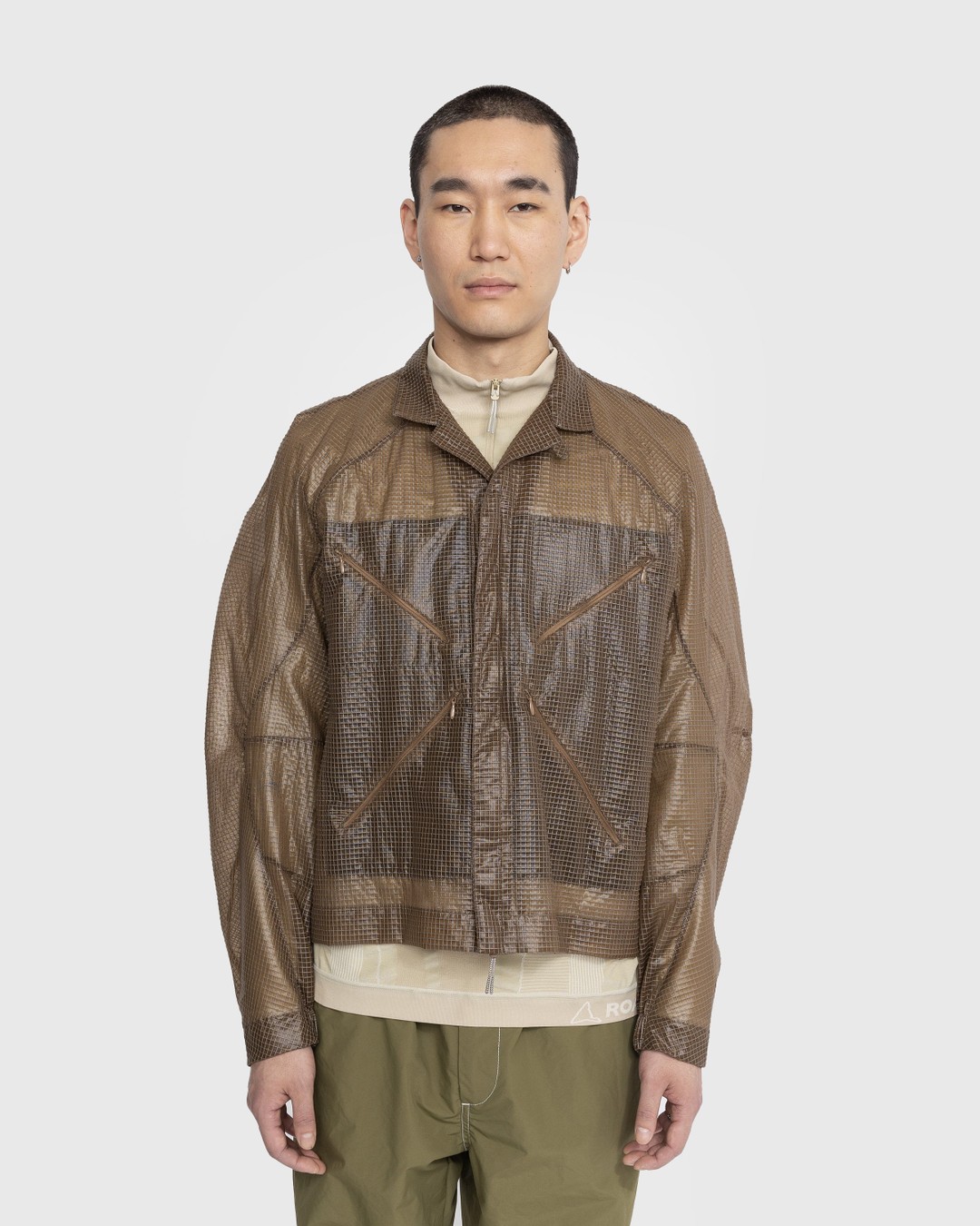 ROA – Camp Collar Shirt Jacket Brown | Highsnobiety Shop