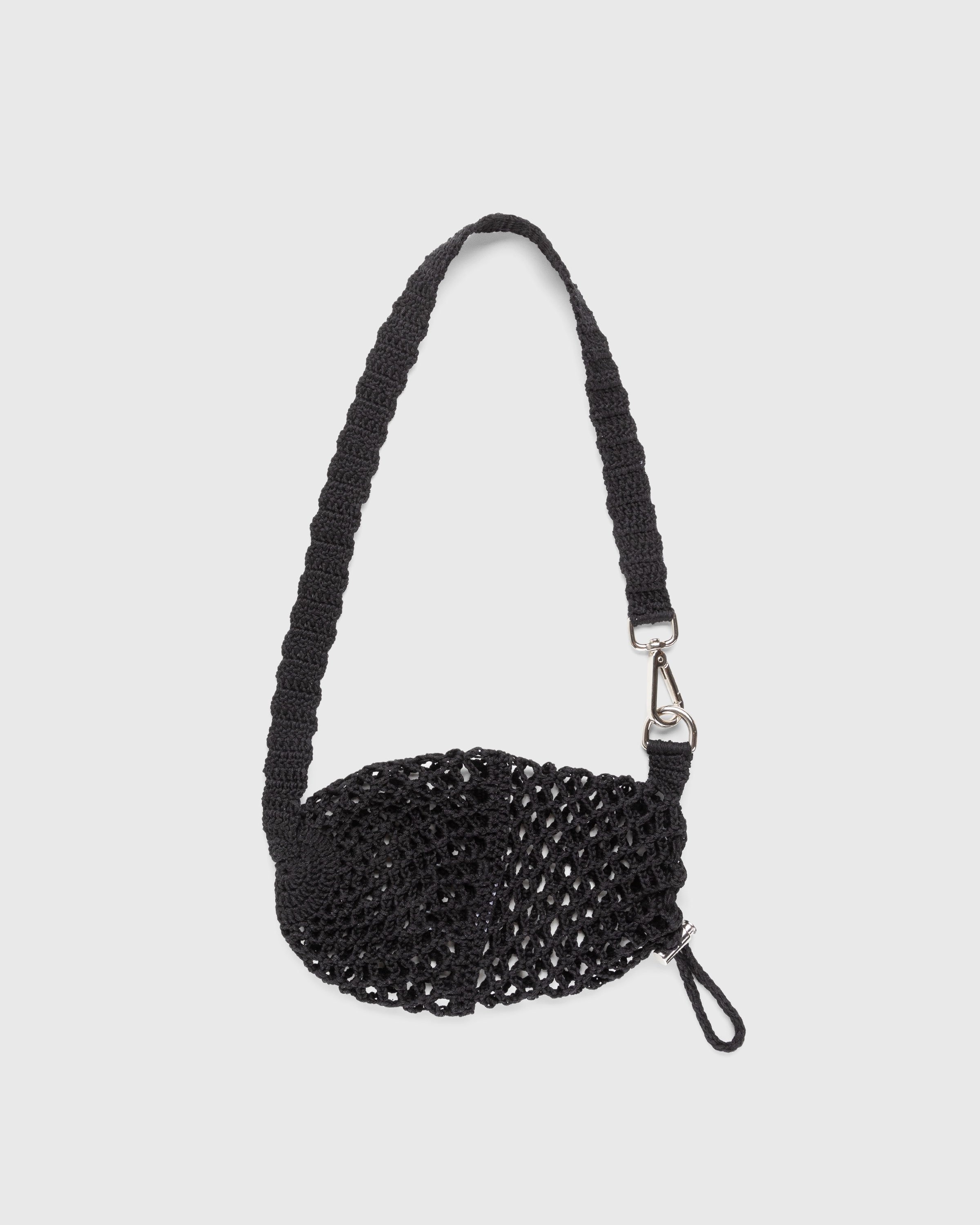 SSU – Crochet Mesh Stitch Crossbody Bag Black