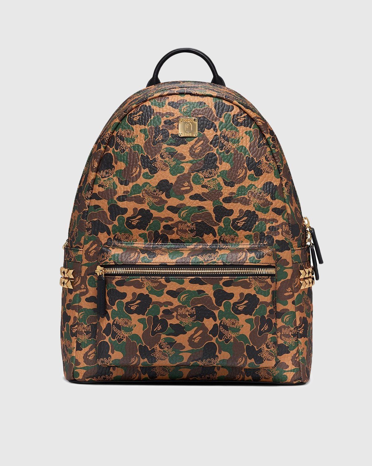 mcm bape camo backpack