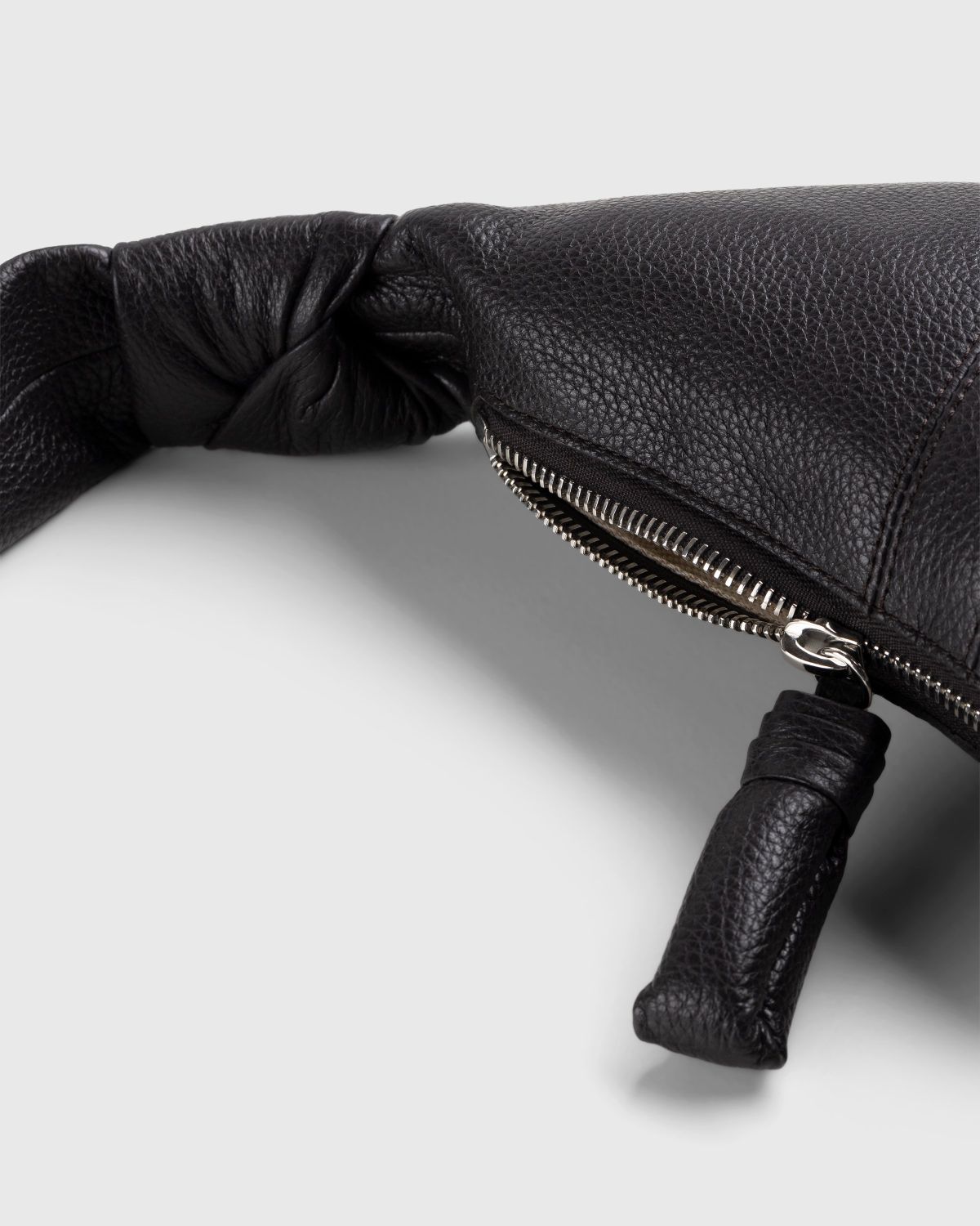Dark Chocolate Medium Croissant Bag in Soft Nappa Leather | LEMAIRE