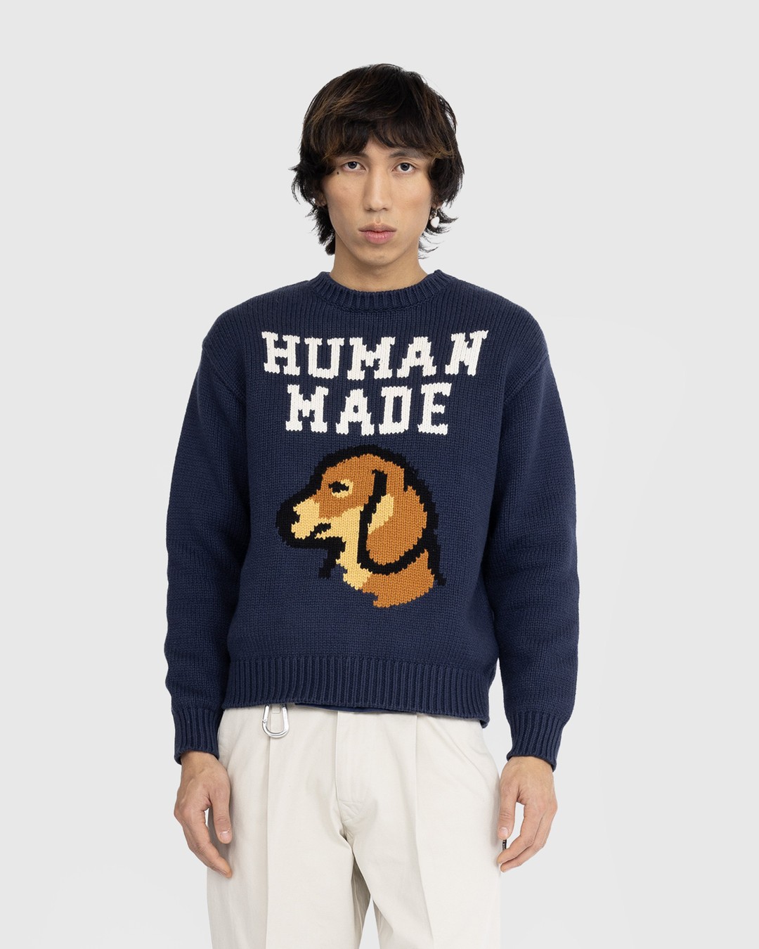 Human Made – Dachs Knit Sweater Navy | Highsnobiety Shop