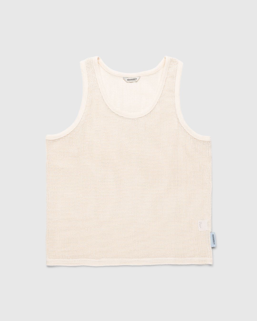 Highsnobiety Cotton Mesh Knit Tank Top Eggshell Highsnobiety Shop