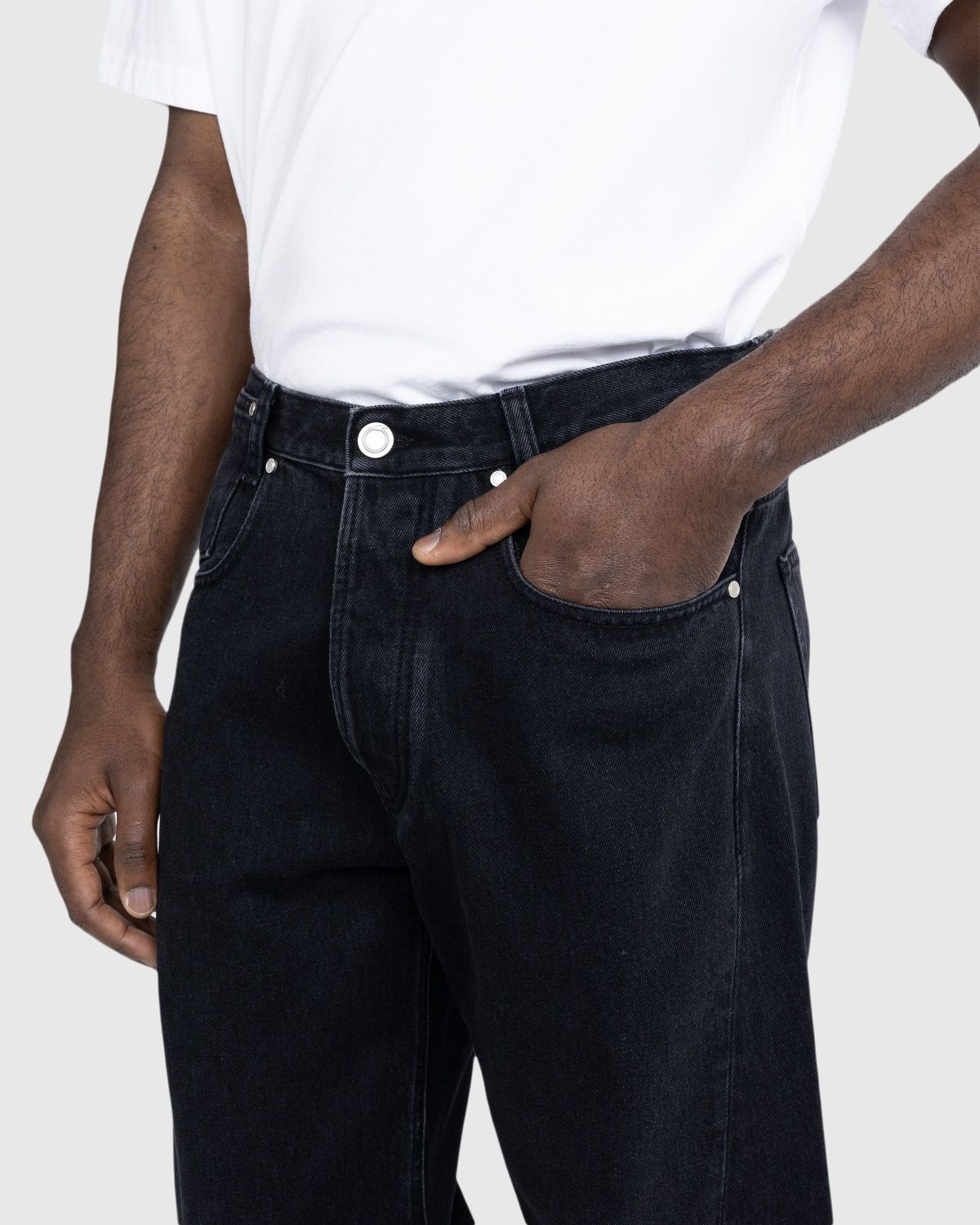 Trussardi – Five-Pocket Twisted Tapered Jeans Black Rigid