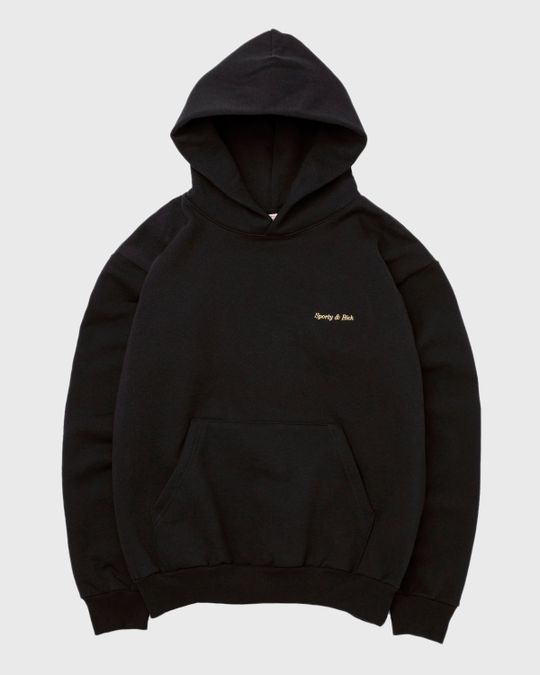 Sporty and Rich – Classic Logo Hoodie Black | Highsnobiety Shop