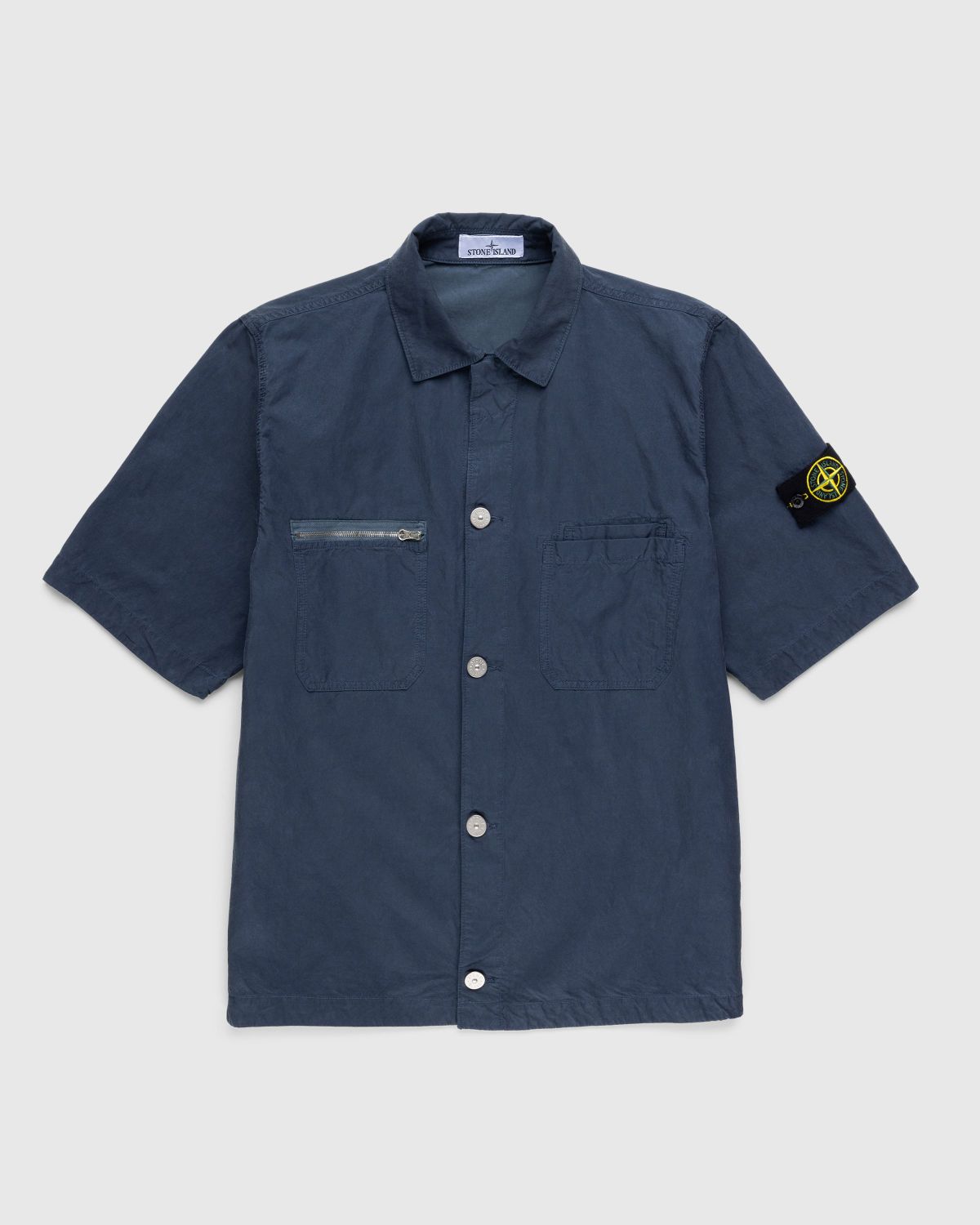 Stone island navy on sale shirt